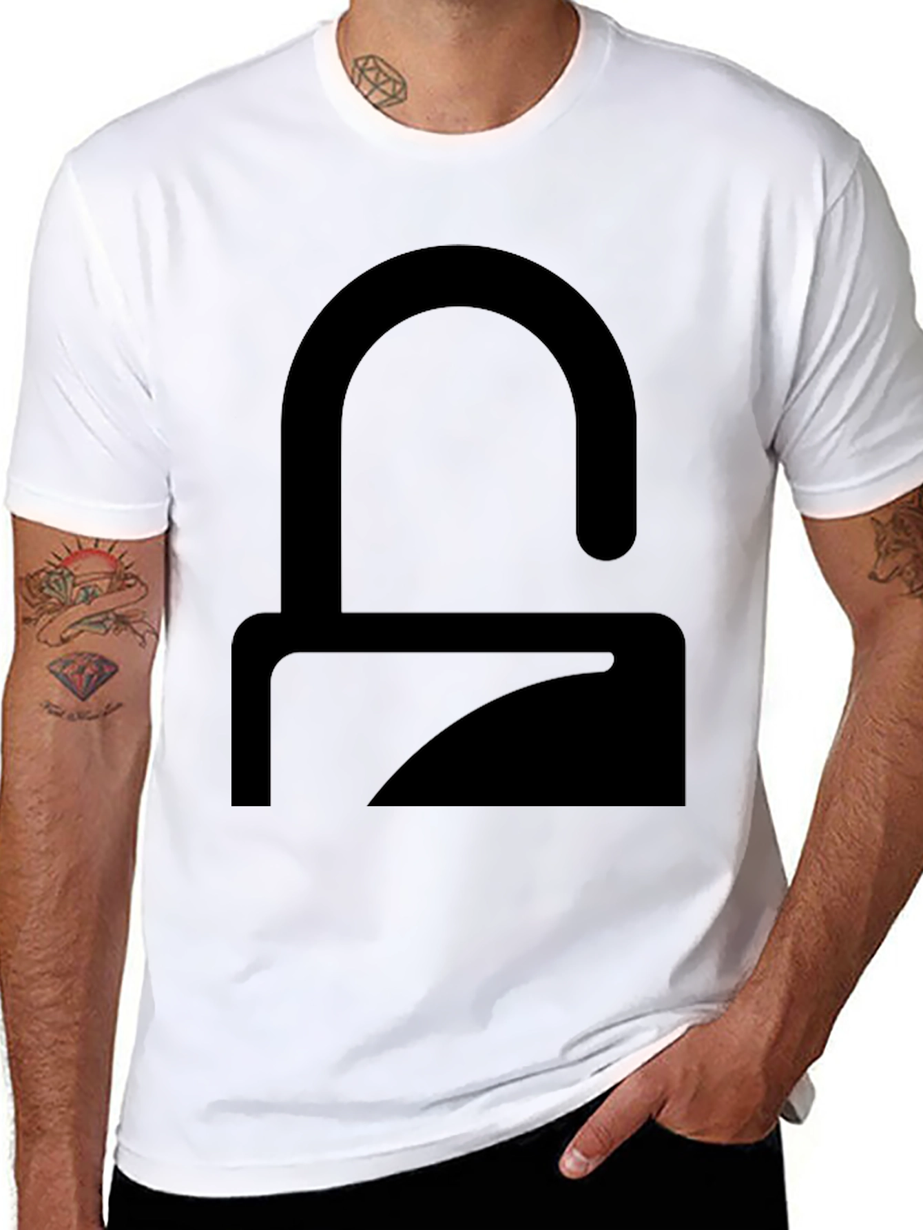 Modern Minimalist Graphic T-Shirt - Solid Black