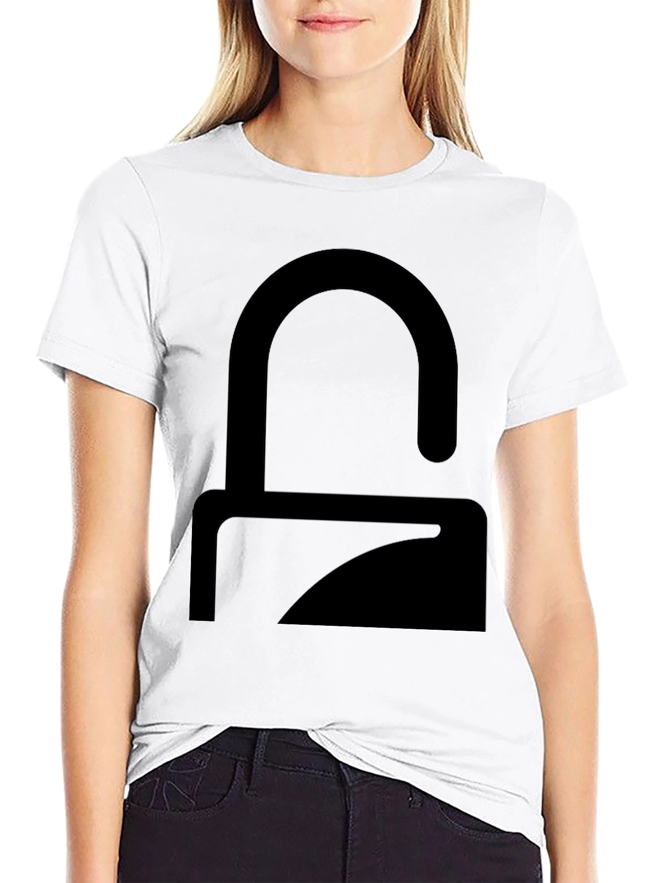 Modern Minimalist Graphic T-Shirt - Solid Black