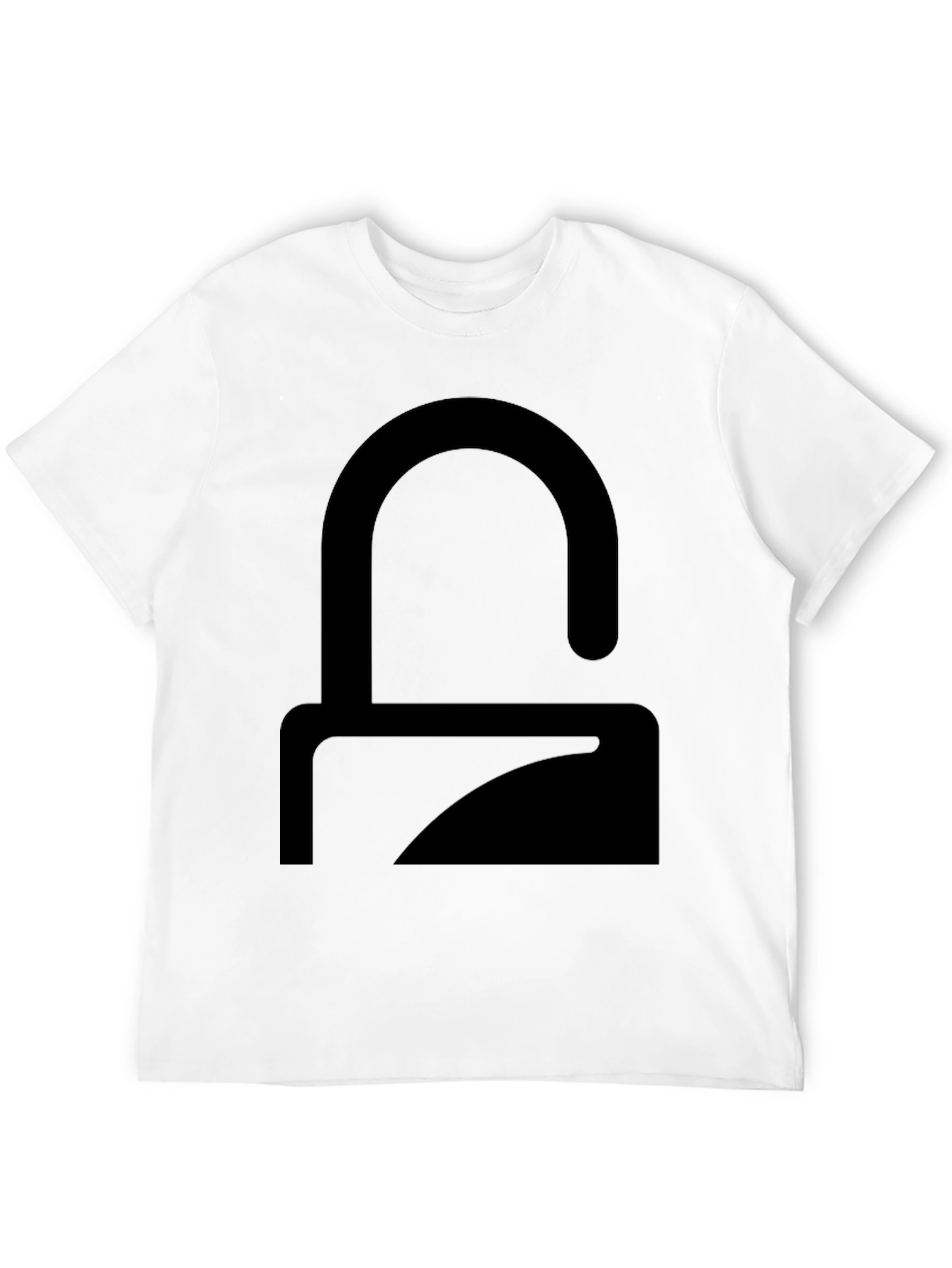 Modern Minimalist Graphic T-Shirt - Solid Black