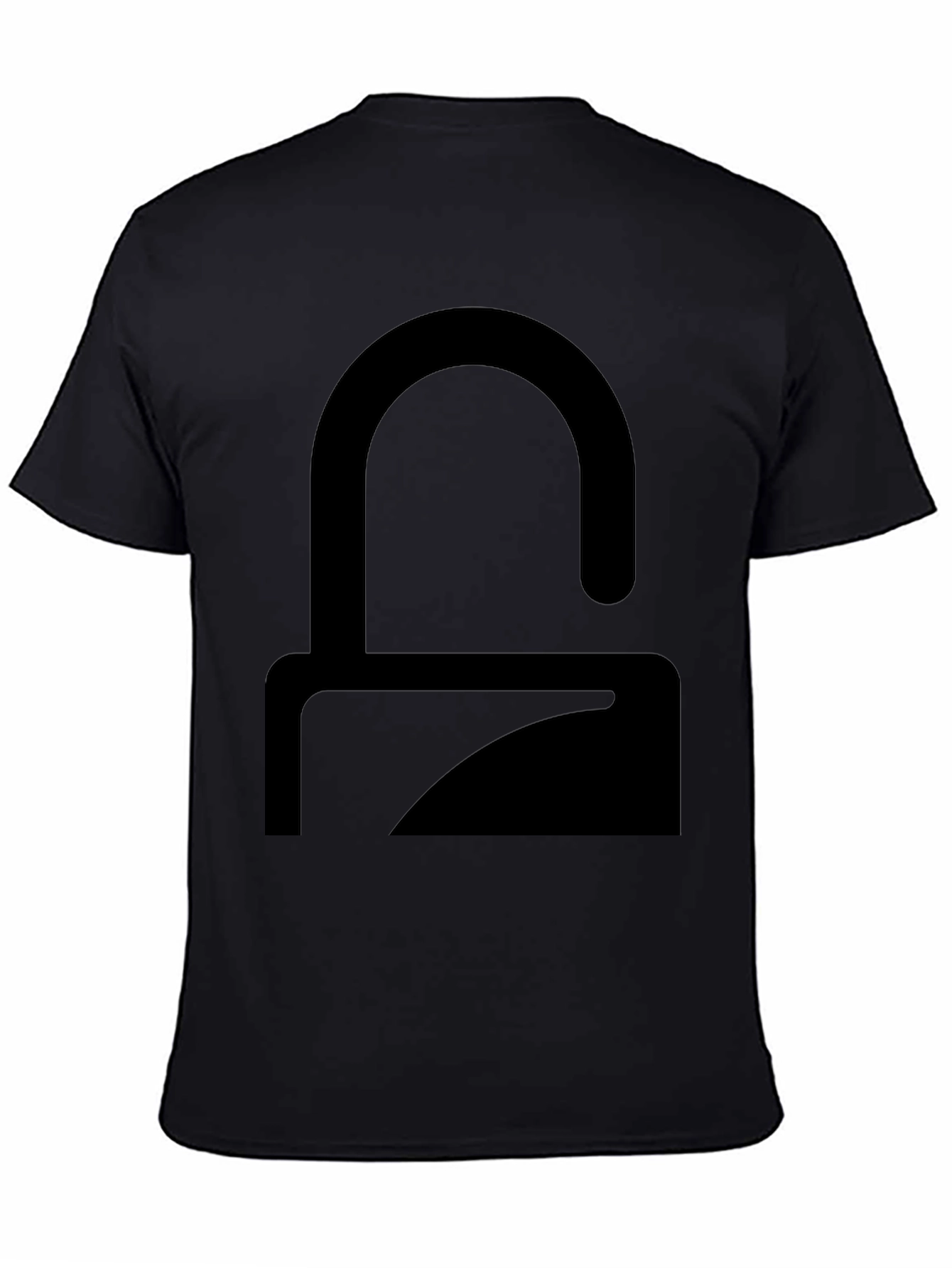 Modern Minimalist Graphic T-Shirt - Solid Black