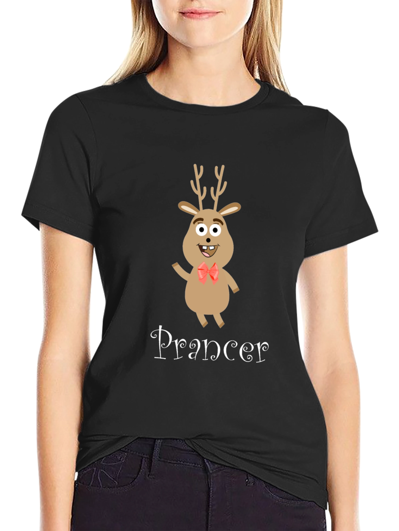 Prancer Reindeer Graphic Tee