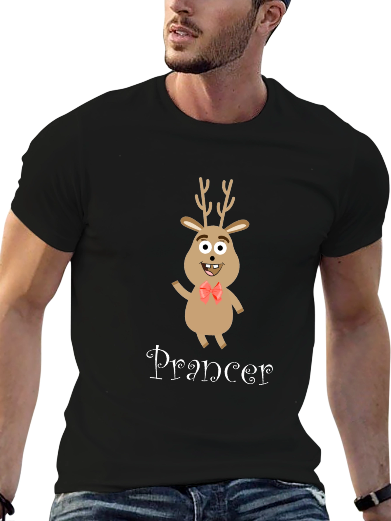 Prancer Reindeer Graphic Tee