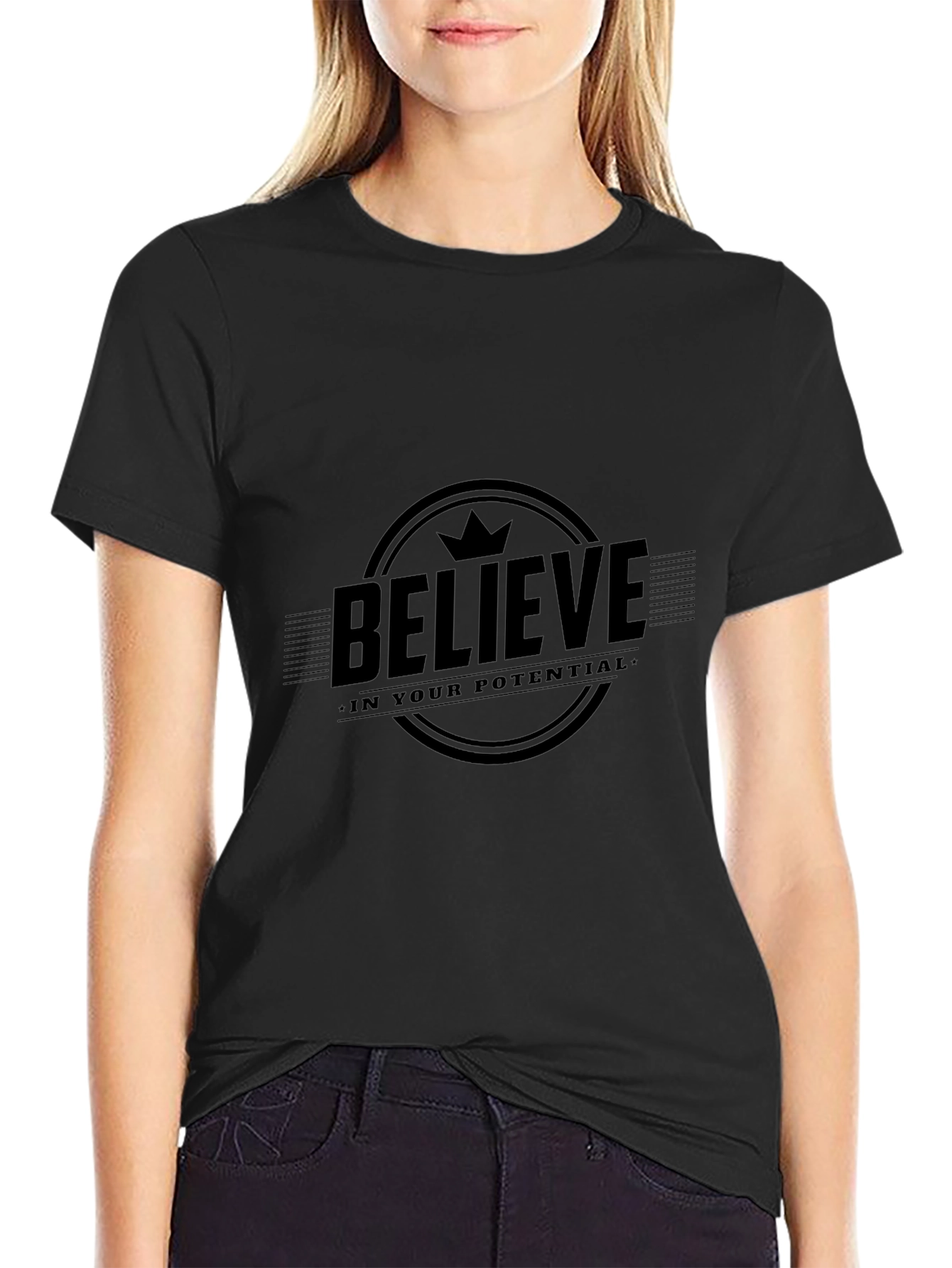Believe In Your Potential Black T-Shirt