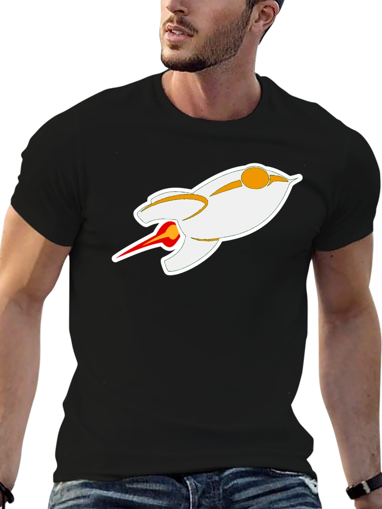 Futuristic Rocket T-Shirt - Sci-Fi Style