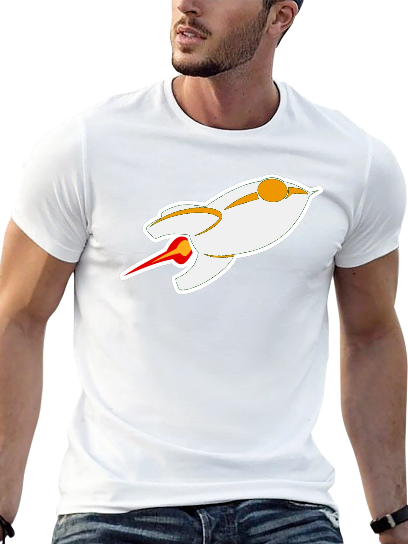 Futuristic Rocket T-Shirt - Sci-Fi Style