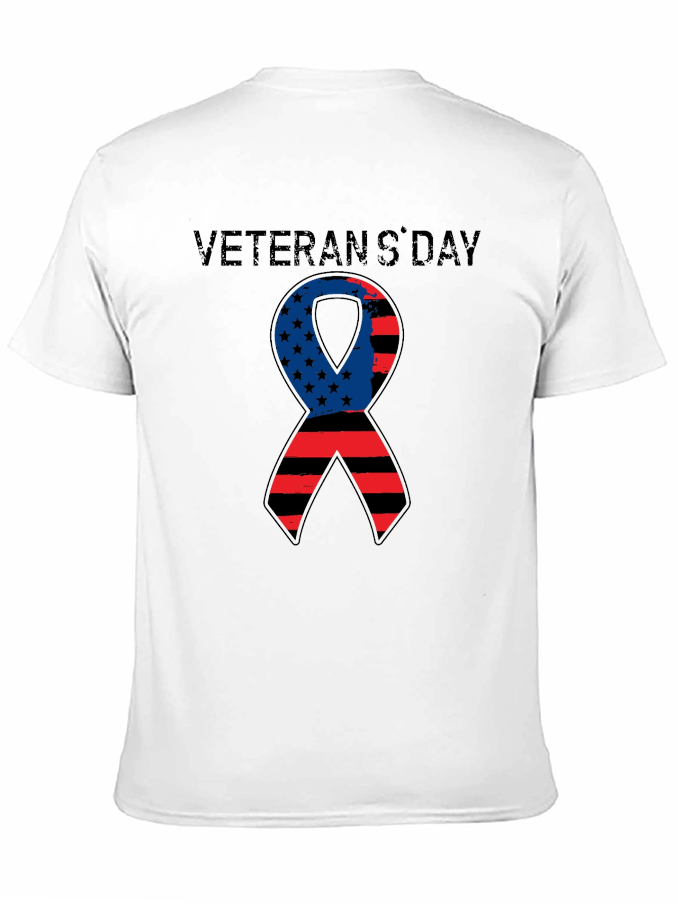 Veterans Day Ribbon T-Shirt - Patriotic Apparel