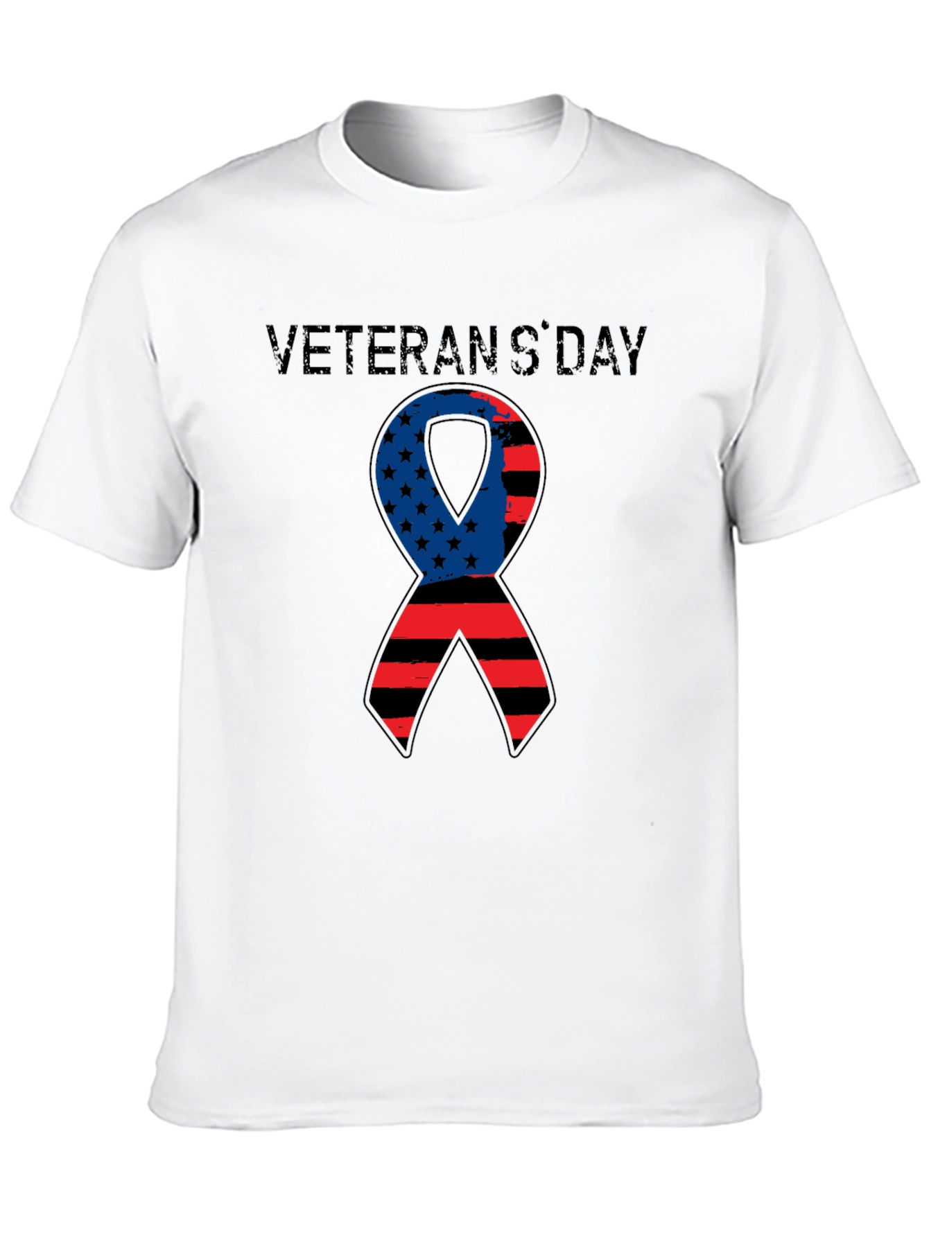 Veterans Day Ribbon T-Shirt - Patriotic Apparel