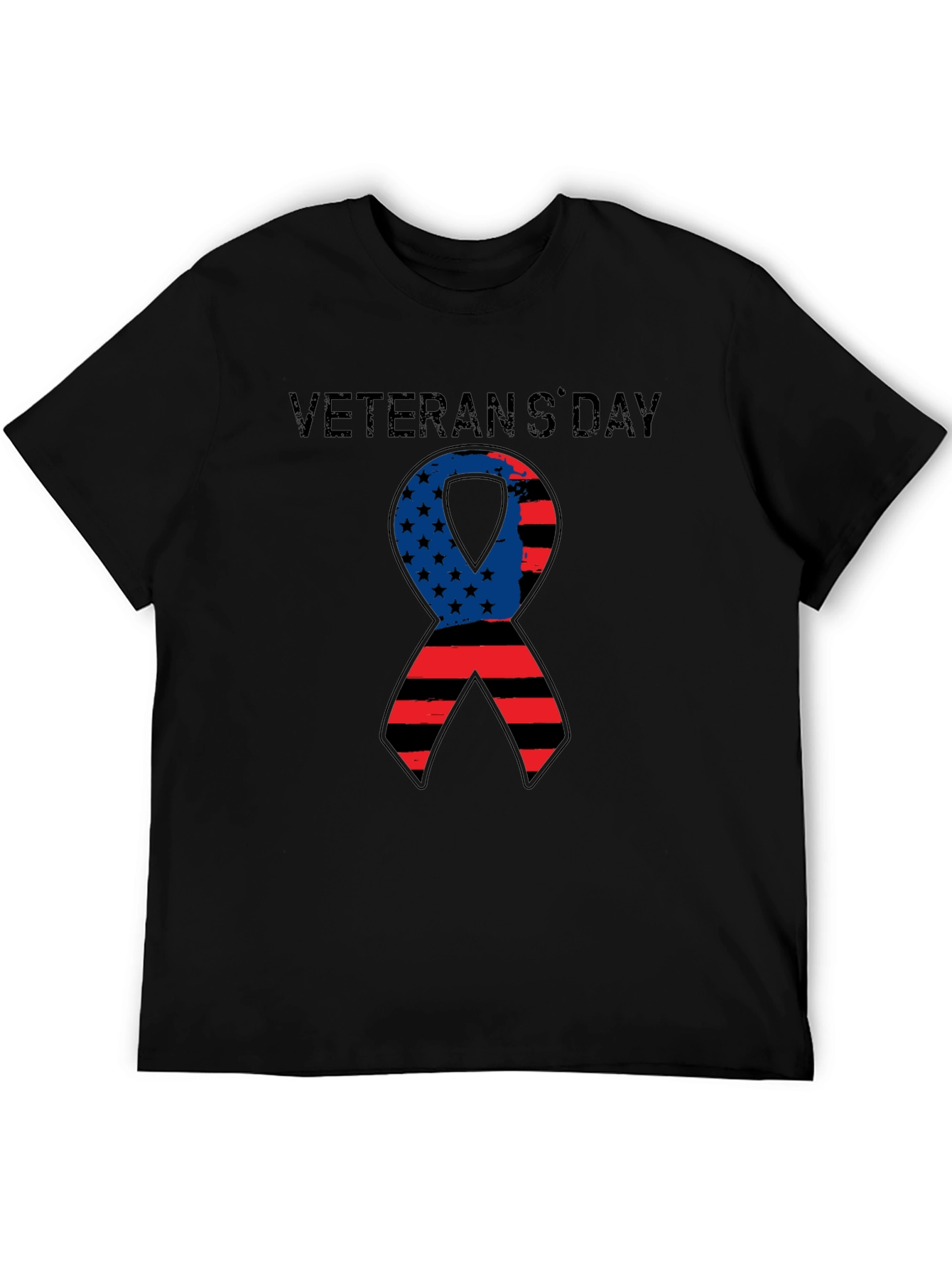 Veterans Day Ribbon T-Shirt - Patriotic Apparel