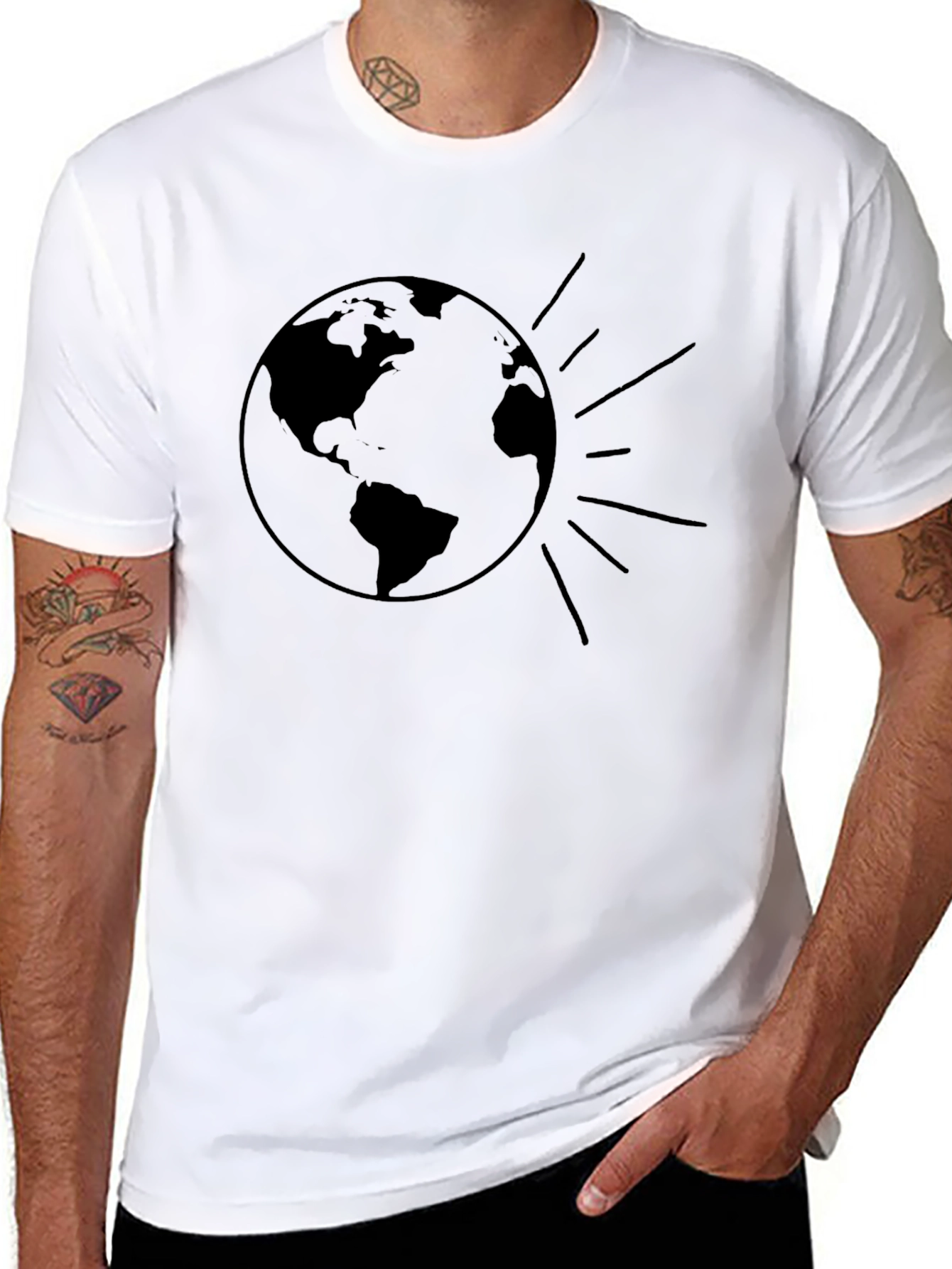 Earth Graphic Tee - Unisex Black T-Shirt