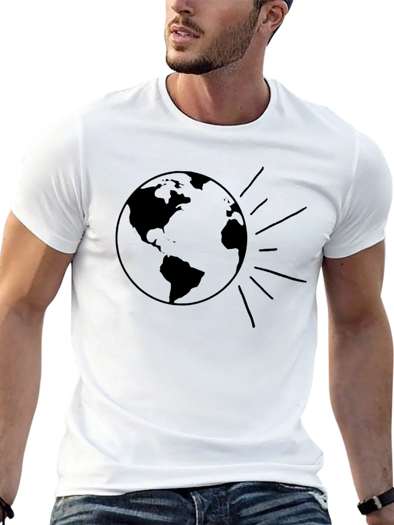 Earth Graphic Tee - Unisex Black T-Shirt