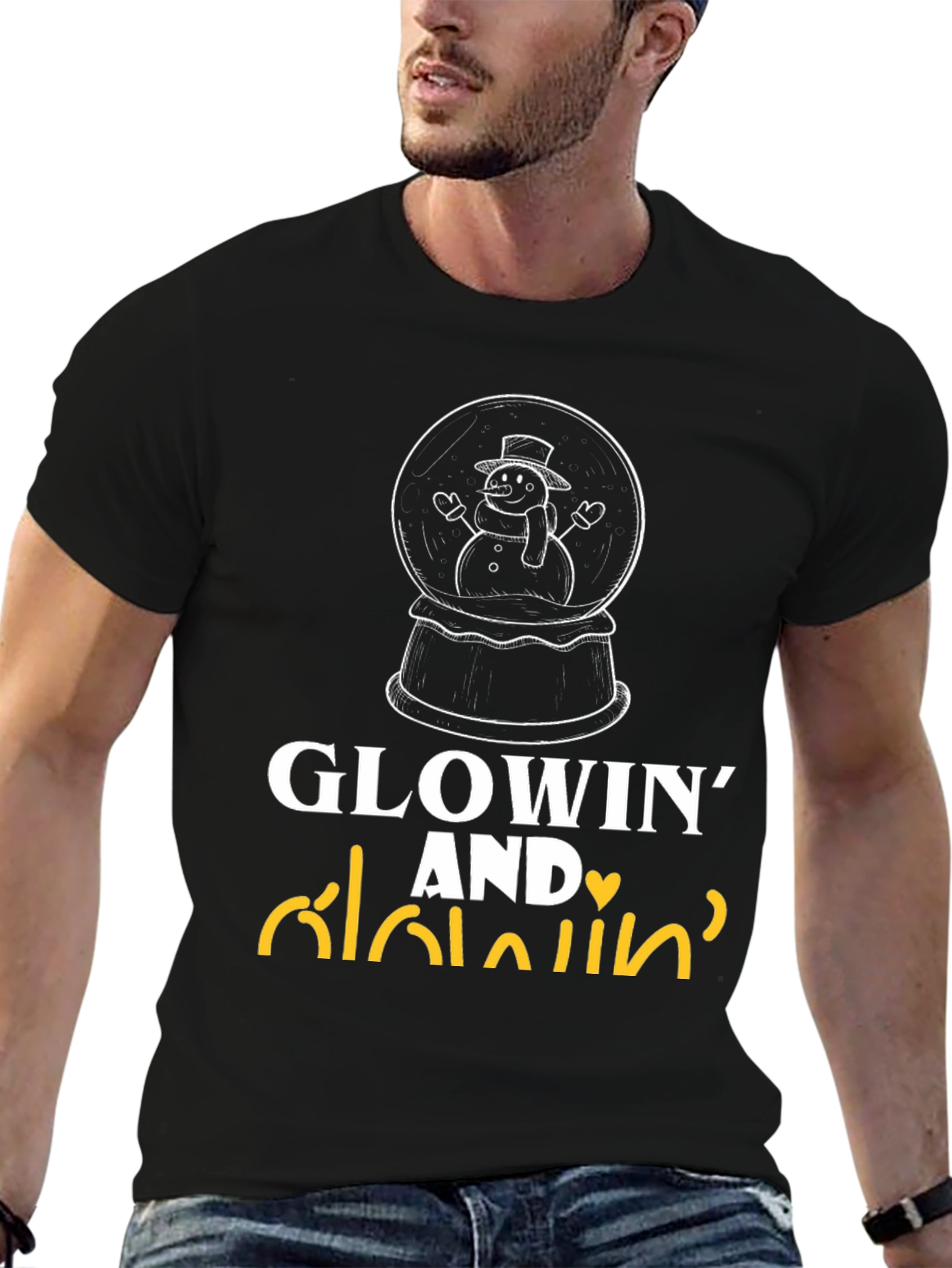 Glowin and Lovin T-Shirt - Snowman Design