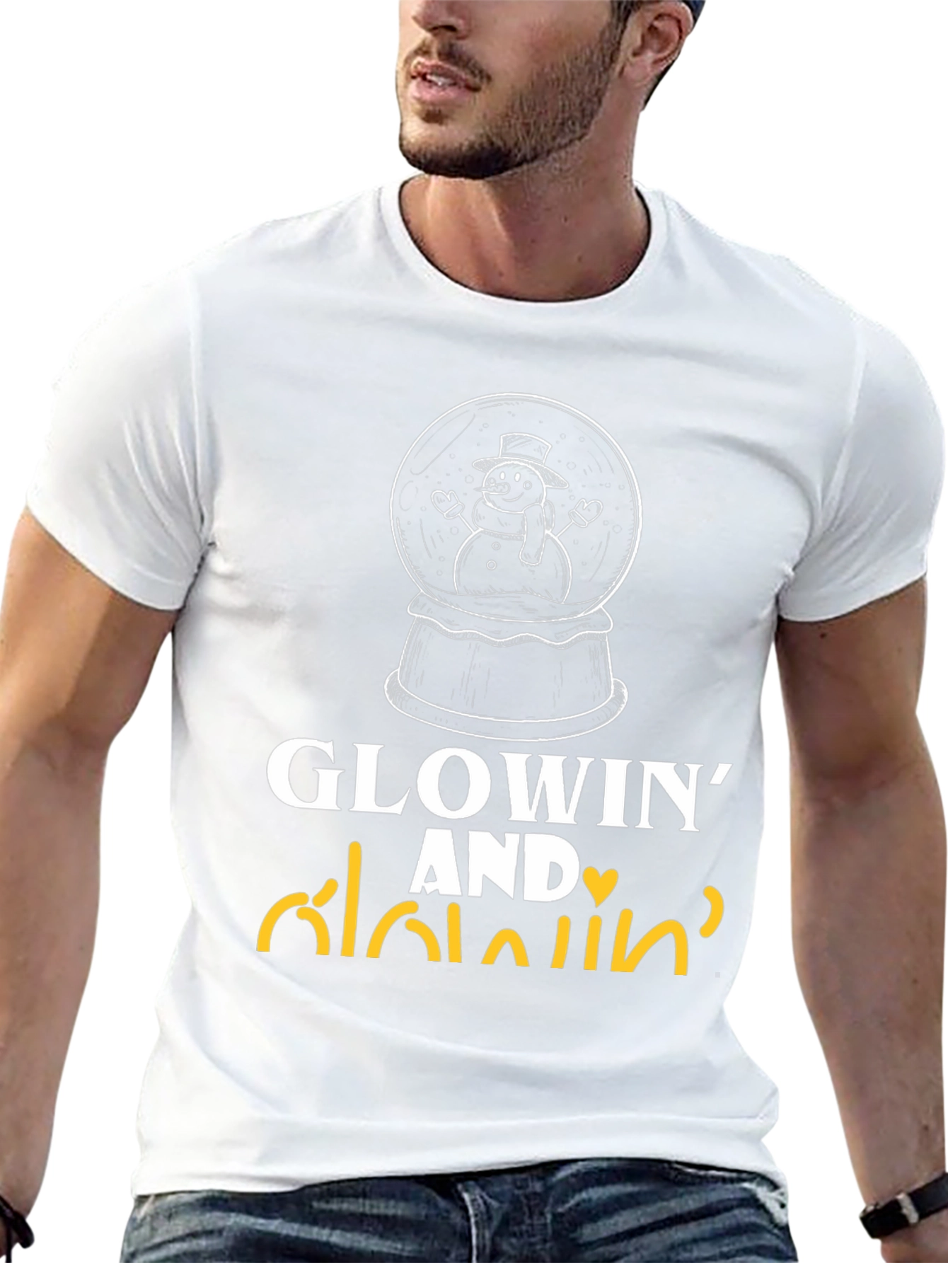 Glowin and Lovin T-Shirt - Snowman Design