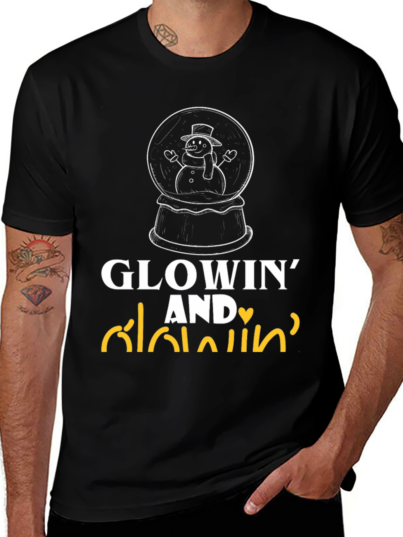 Glowin and Lovin T-Shirt - Snowman Design