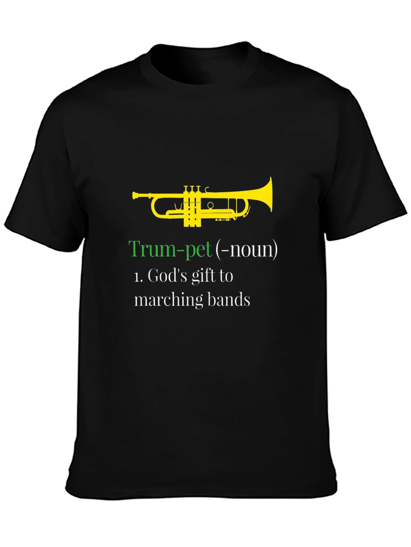 Trumpet Definition Funny Musician Black T-Shirt