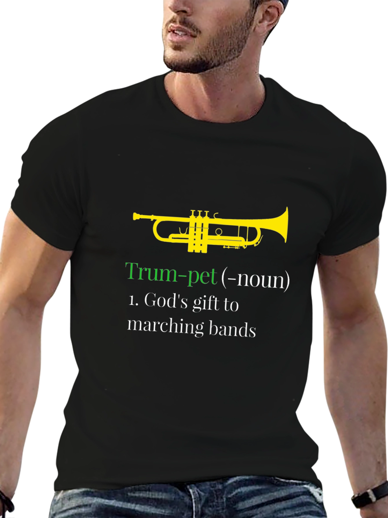 Trumpet Definition Funny Musician Black T-Shirt