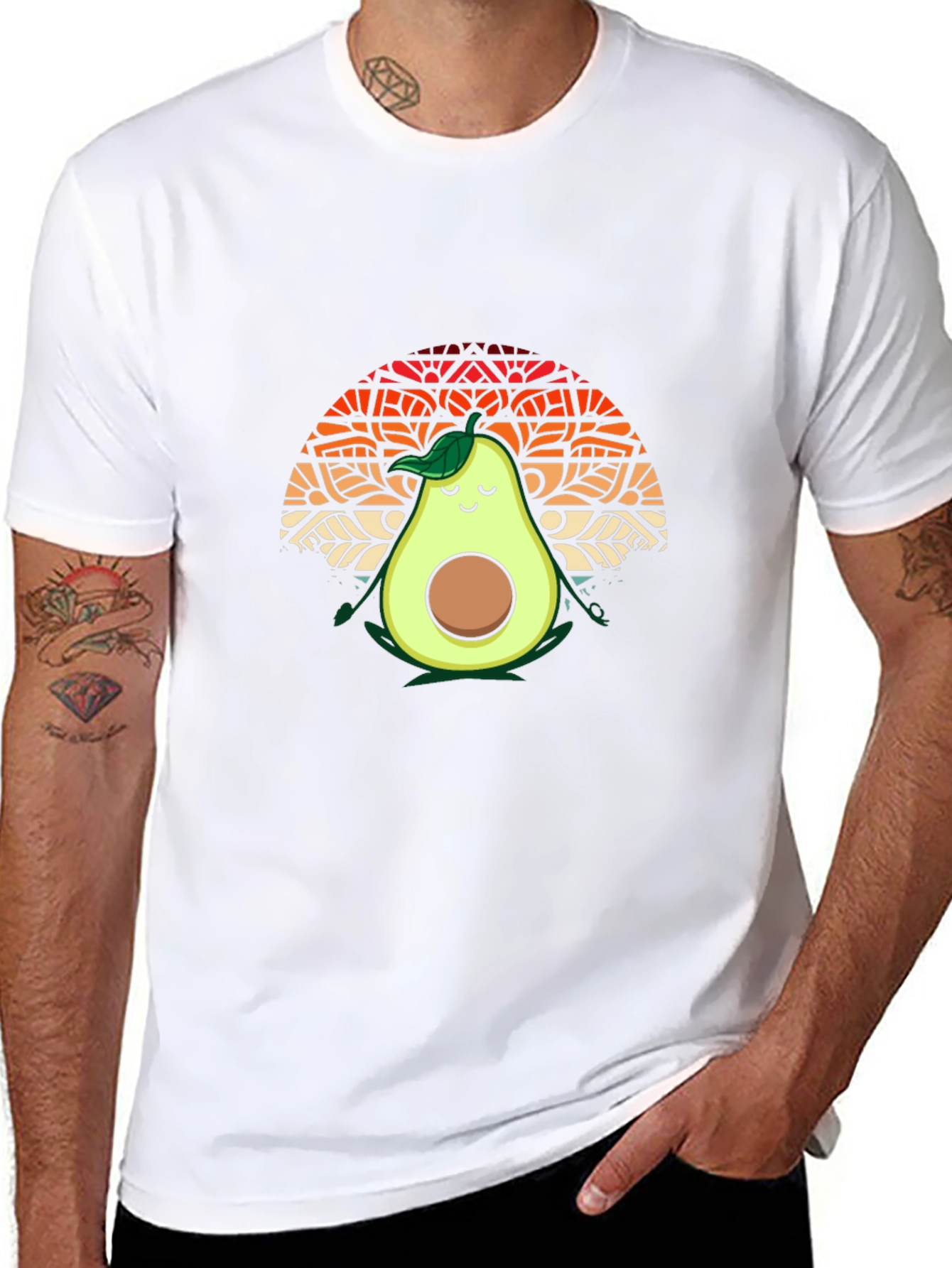 Avocado Meditation T-Shirt - Yoga Fruit Tee