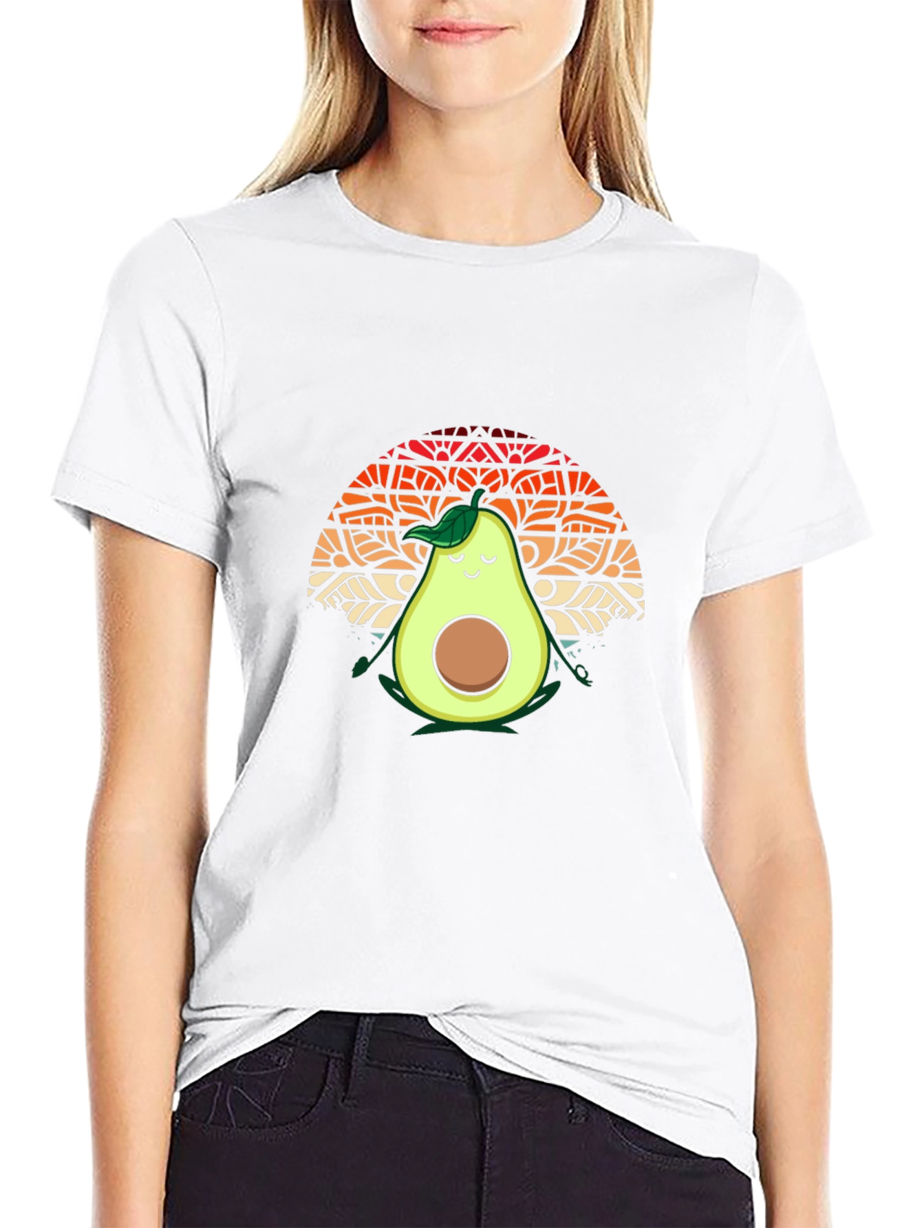 Avocado Meditation T-Shirt - Yoga Fruit Tee