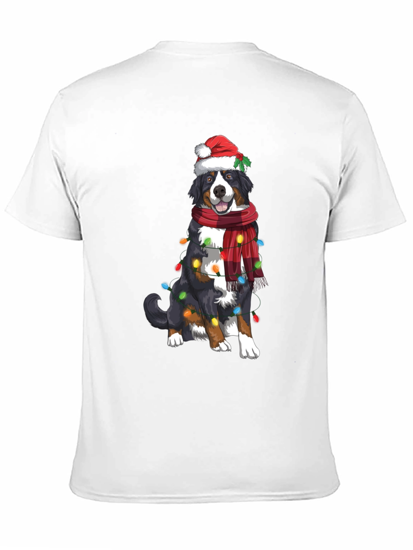 Festive Bernese Mountain Dog Christmas T-Shirt