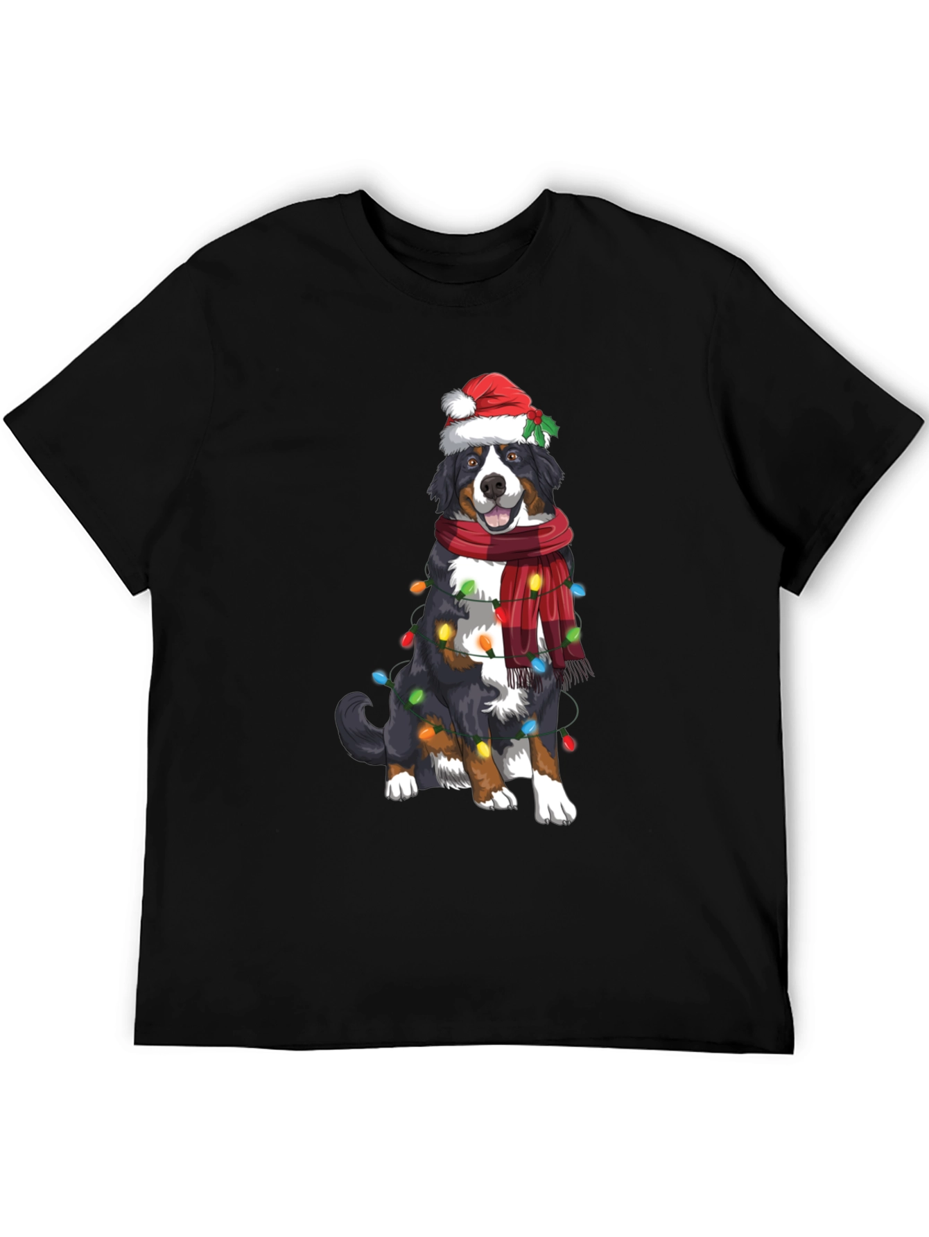 Festive Bernese Mountain Dog Christmas T-Shirt