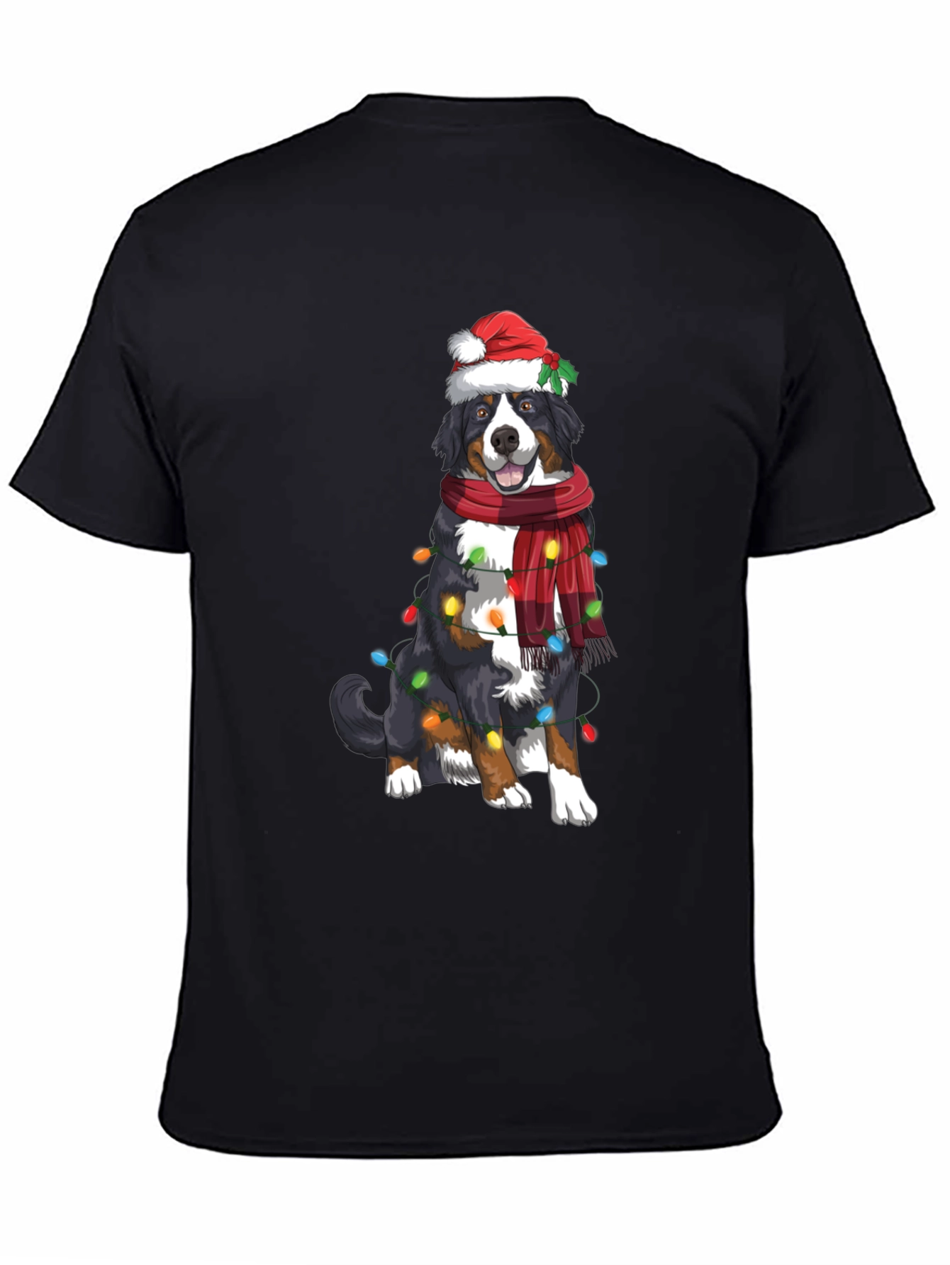 Festive Bernese Mountain Dog Christmas T-Shirt