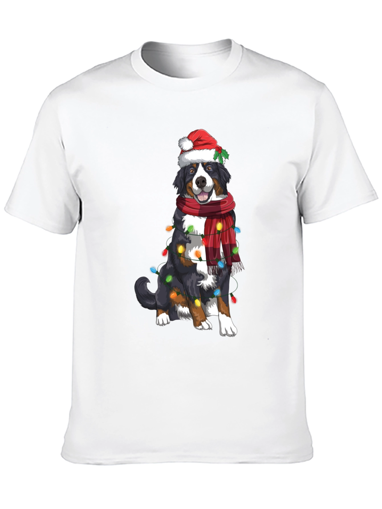 Festive Bernese Mountain Dog Christmas T-Shirt
