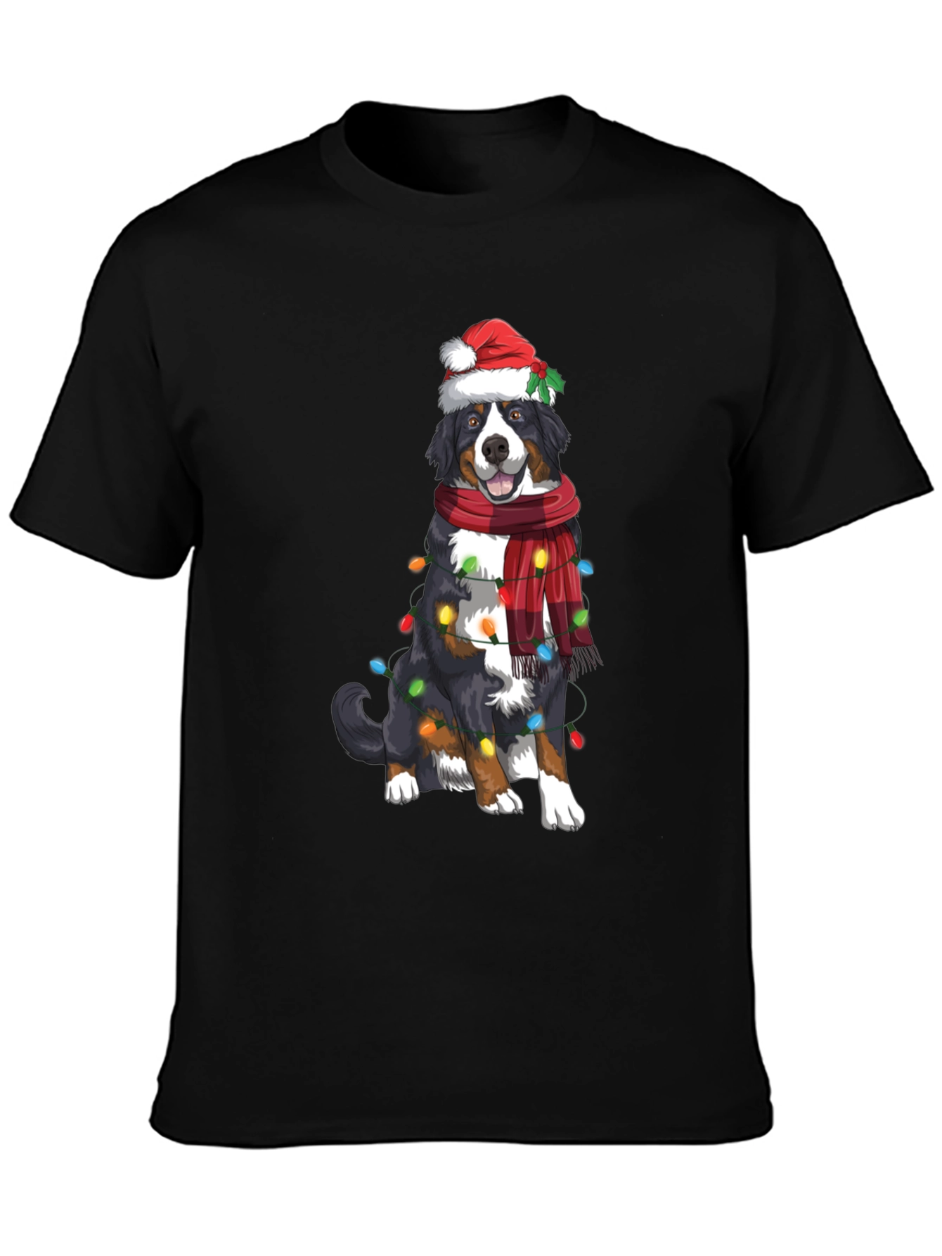 Festive Bernese Mountain Dog Christmas T-Shirt