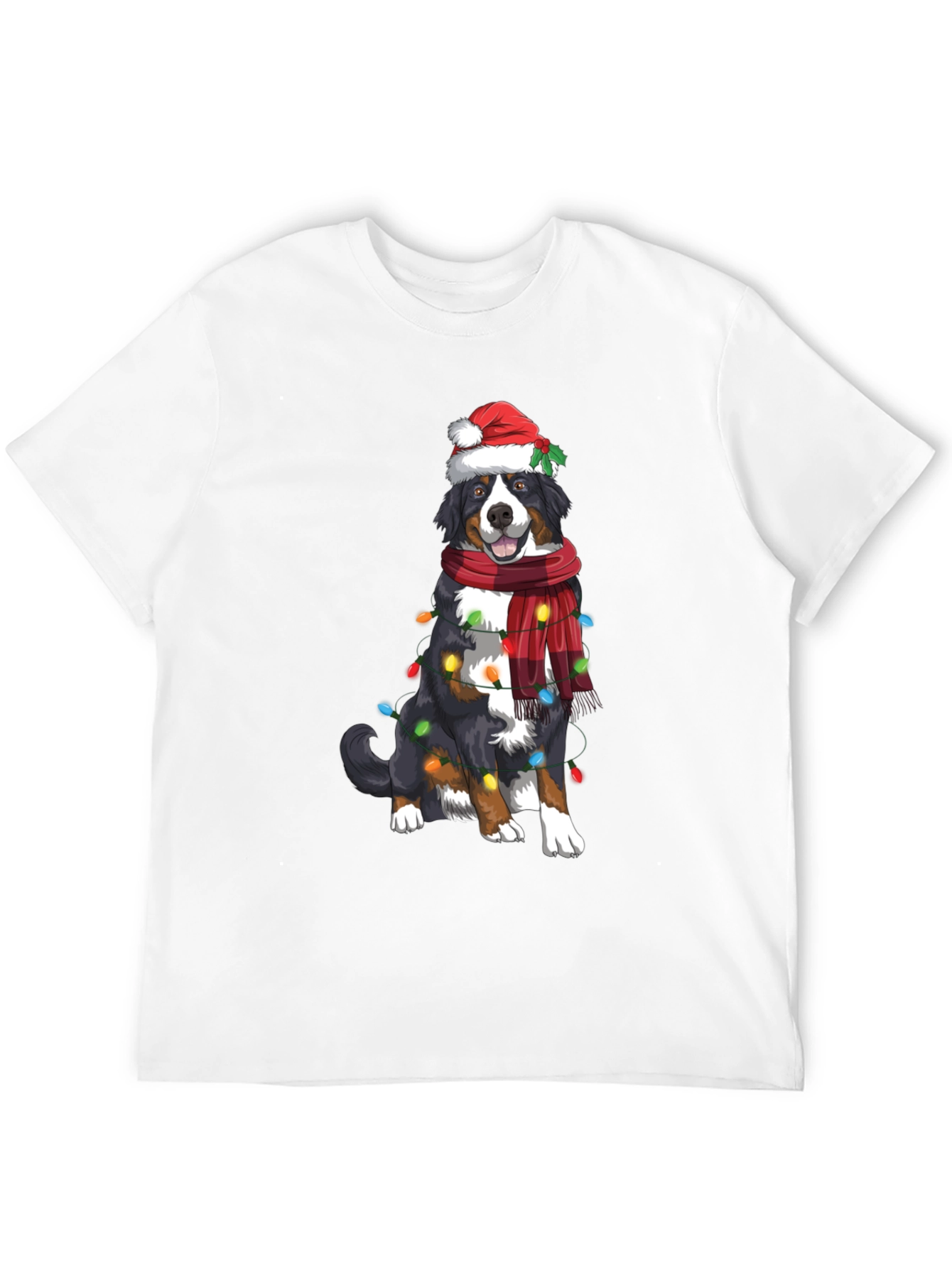 Festive Bernese Mountain Dog Christmas T-Shirt