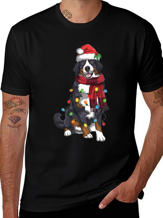 Festive Bernese Mountain Dog Christmas T-Shirt