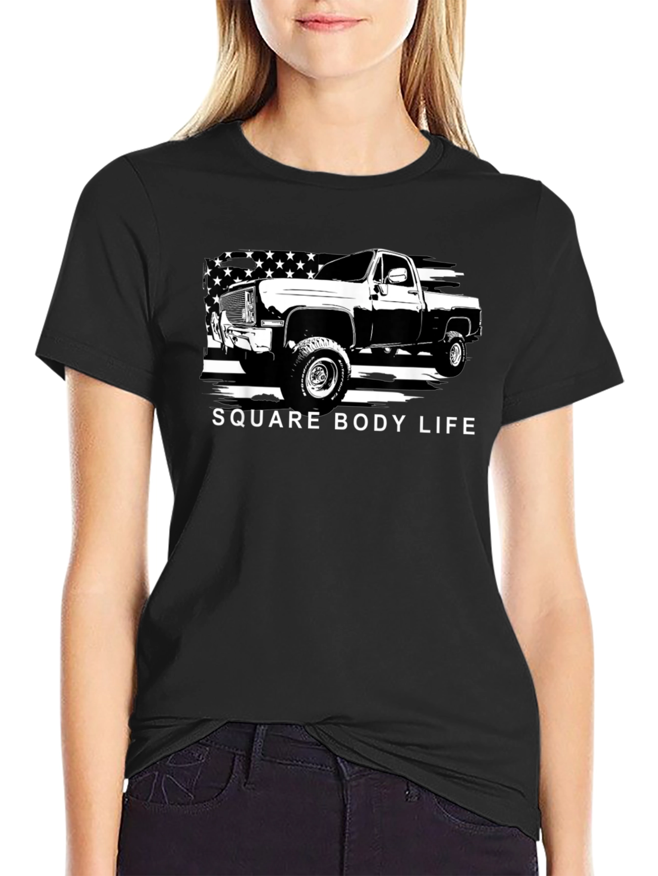 Square Body Life Truck Graphic T-Shirt