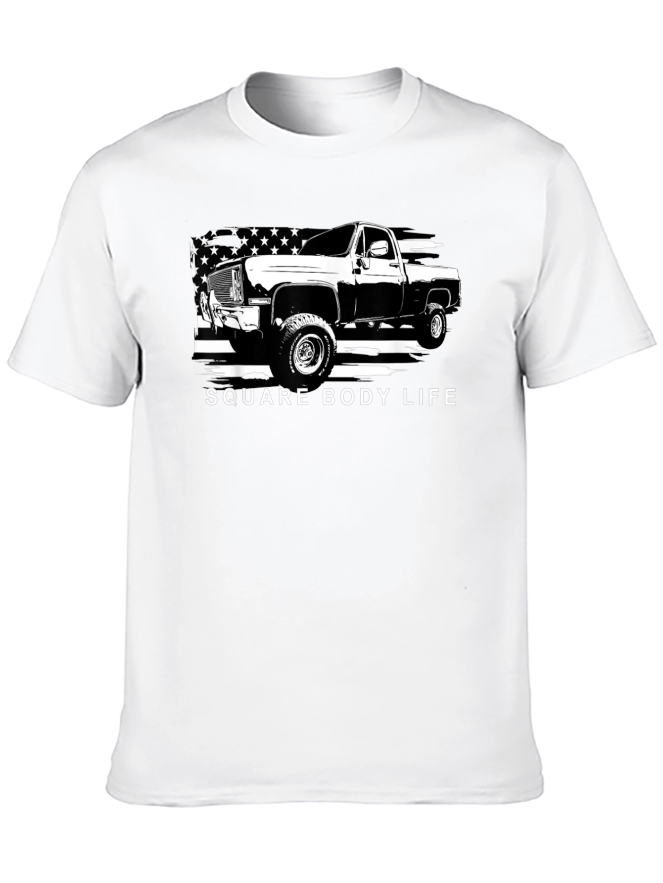 Square Body Life Truck Graphic T-Shirt