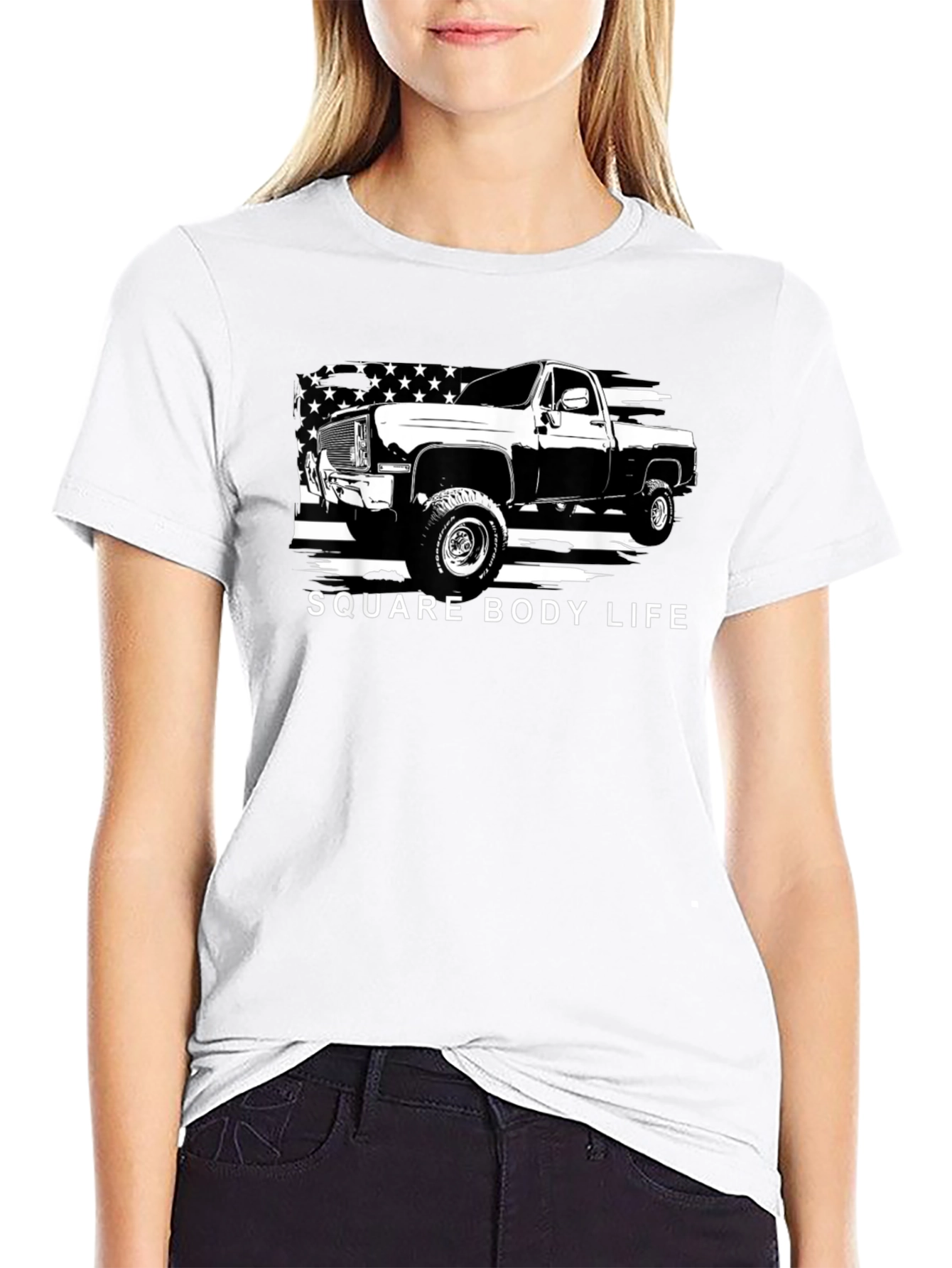 Square Body Life Truck Graphic T-Shirt