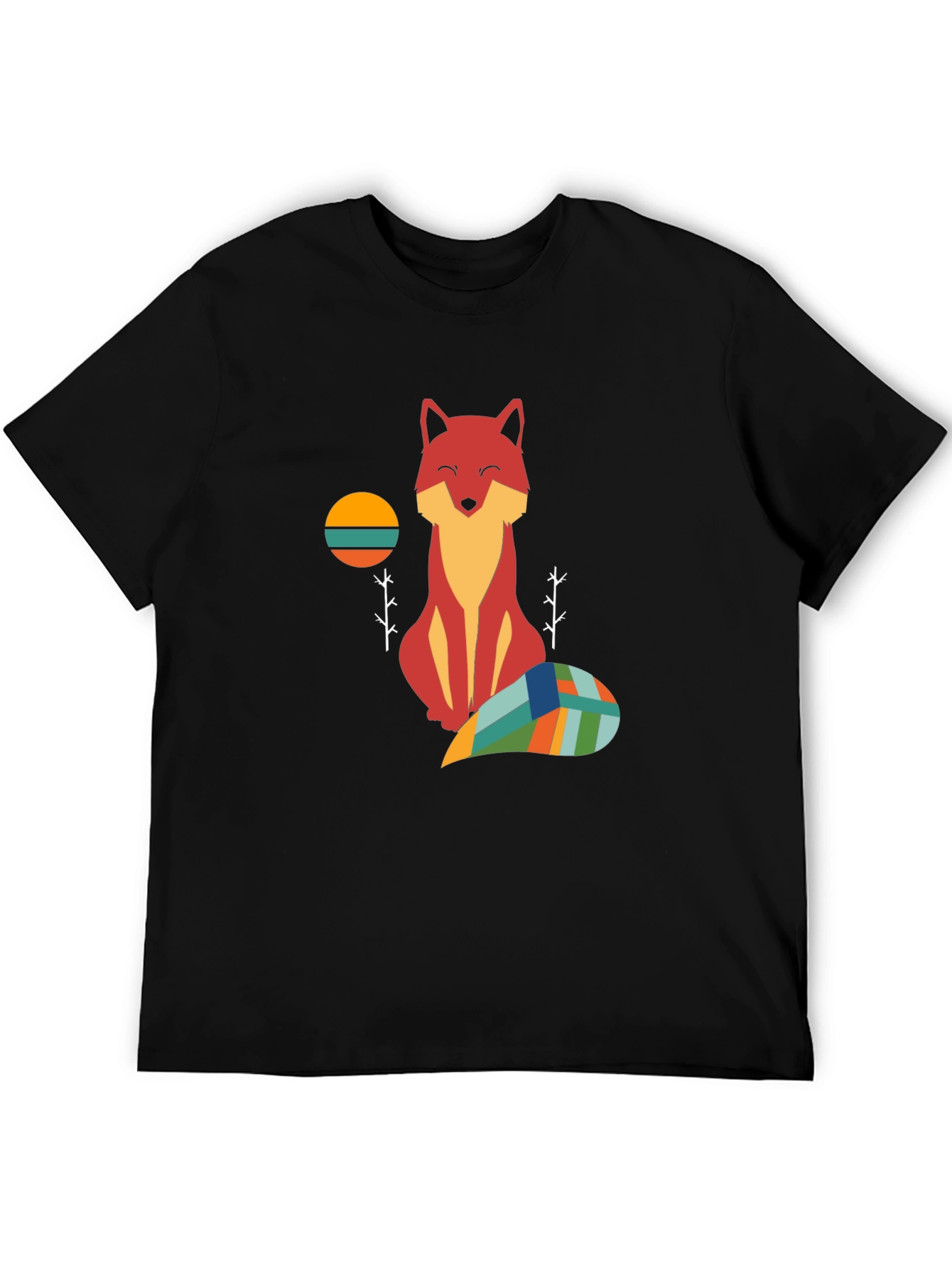 Geometric Fox Graphic T-Shirt