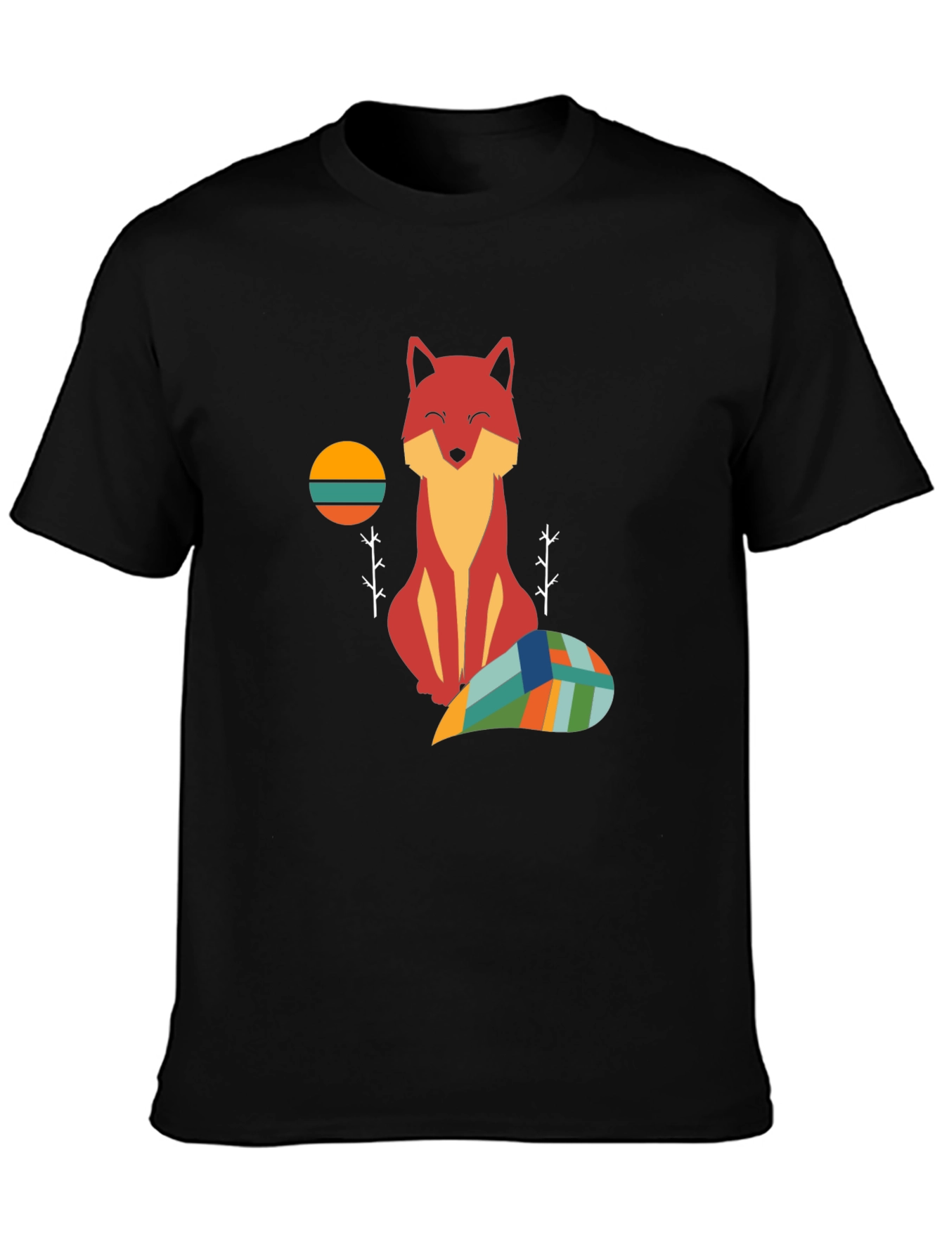 Geometric Fox Graphic T-Shirt