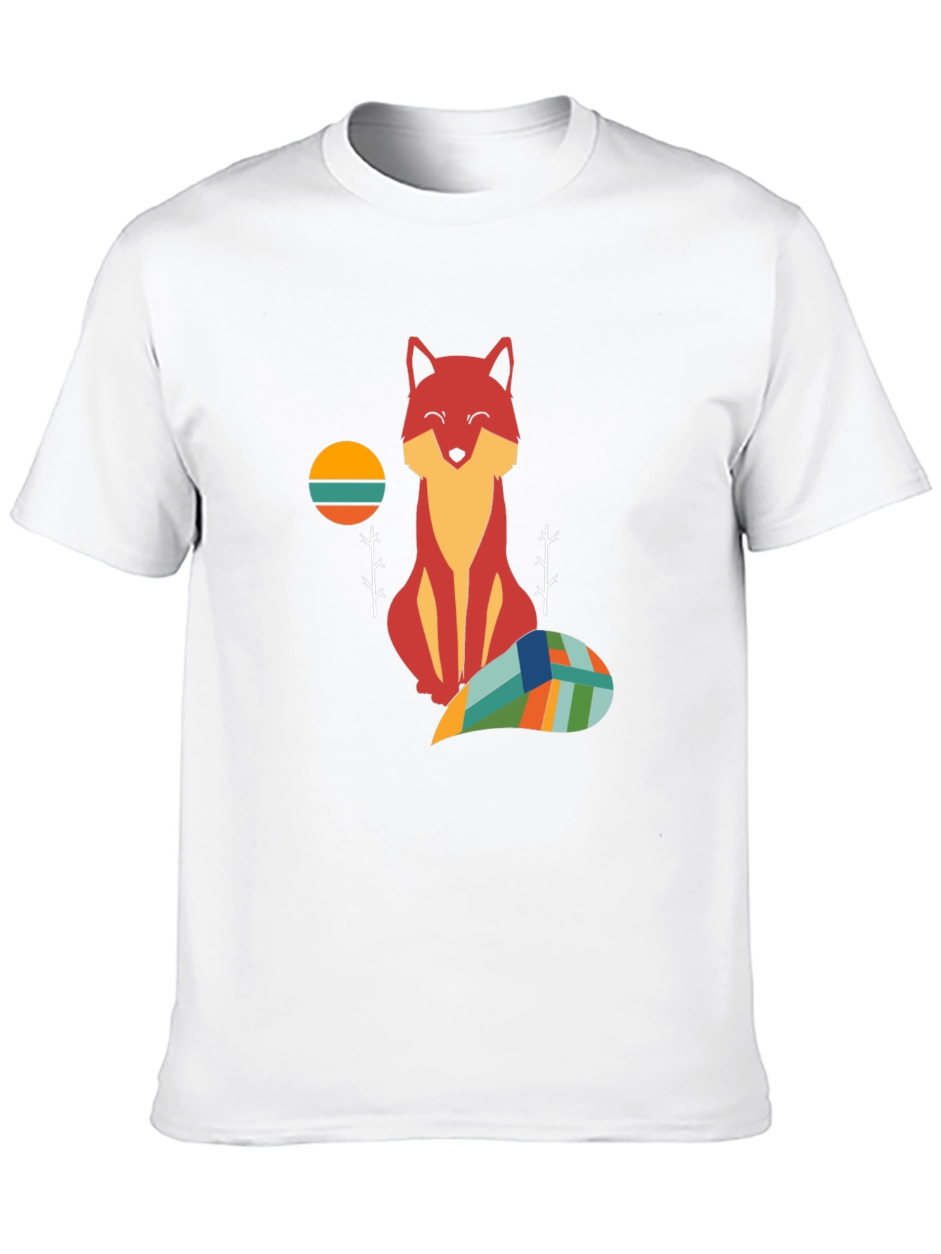 Geometric Fox Graphic T-Shirt