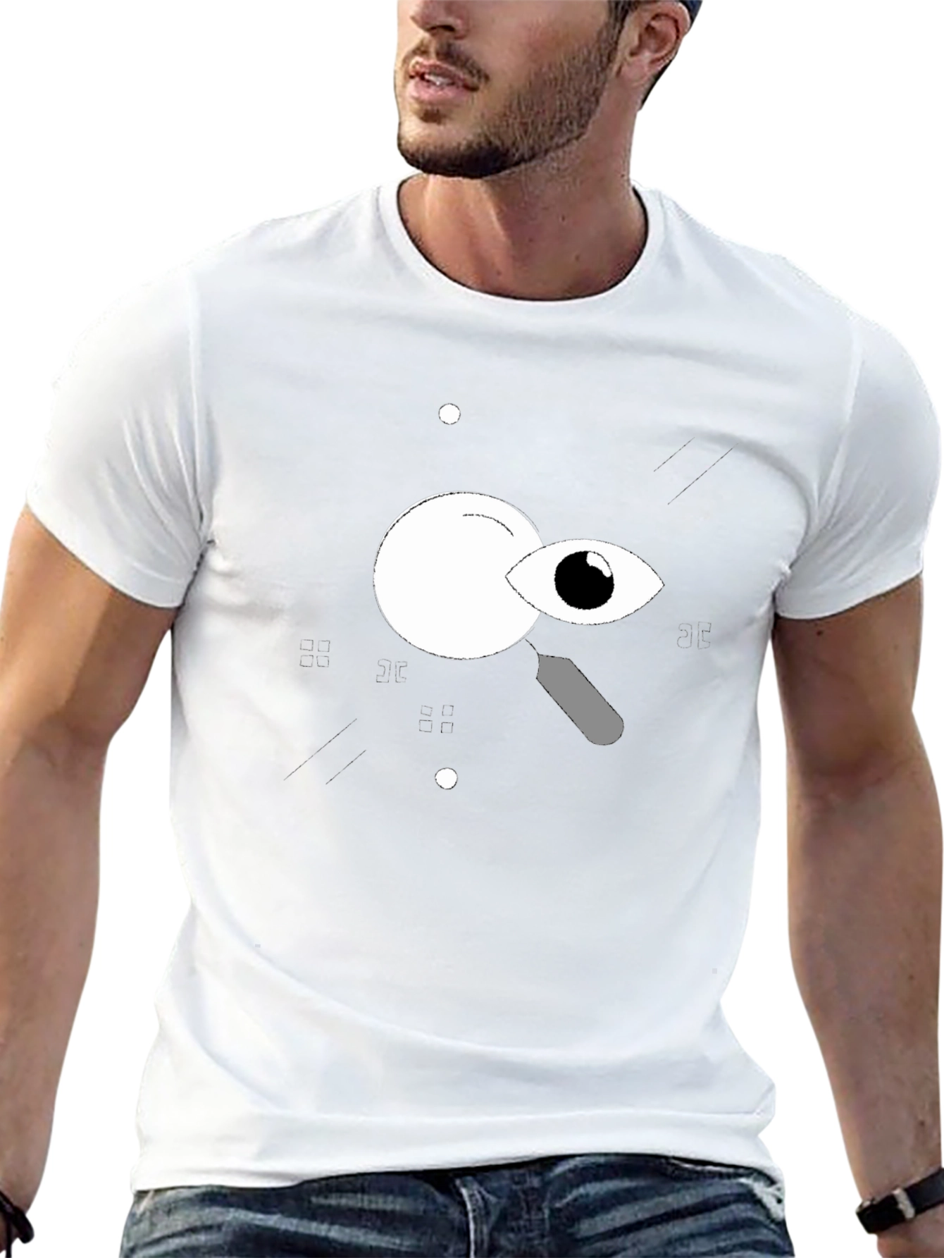 Eye See You Graphic Tee - Black Cotton T-Shirt