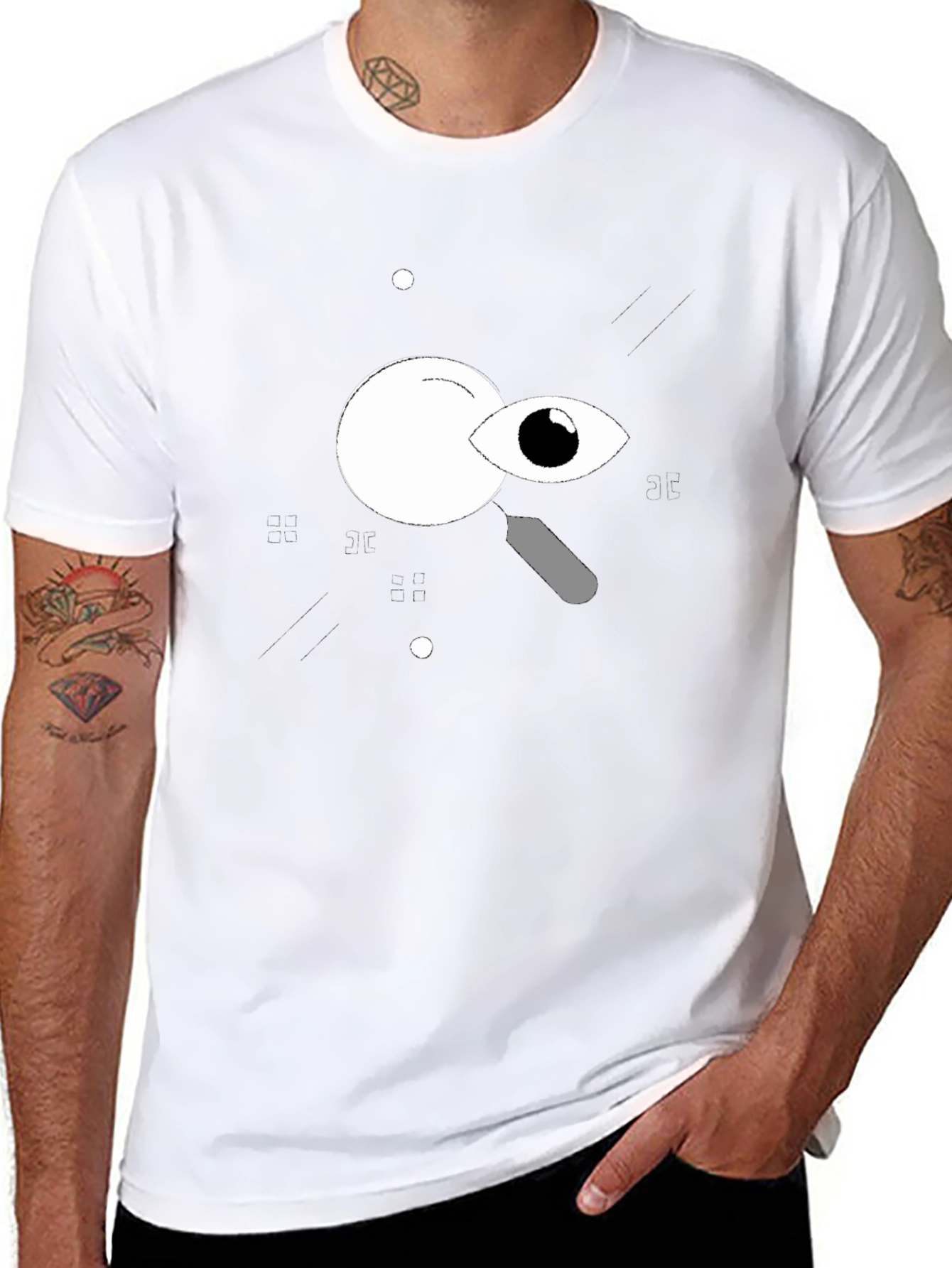 Eye See You Graphic Tee - Black Cotton T-Shirt