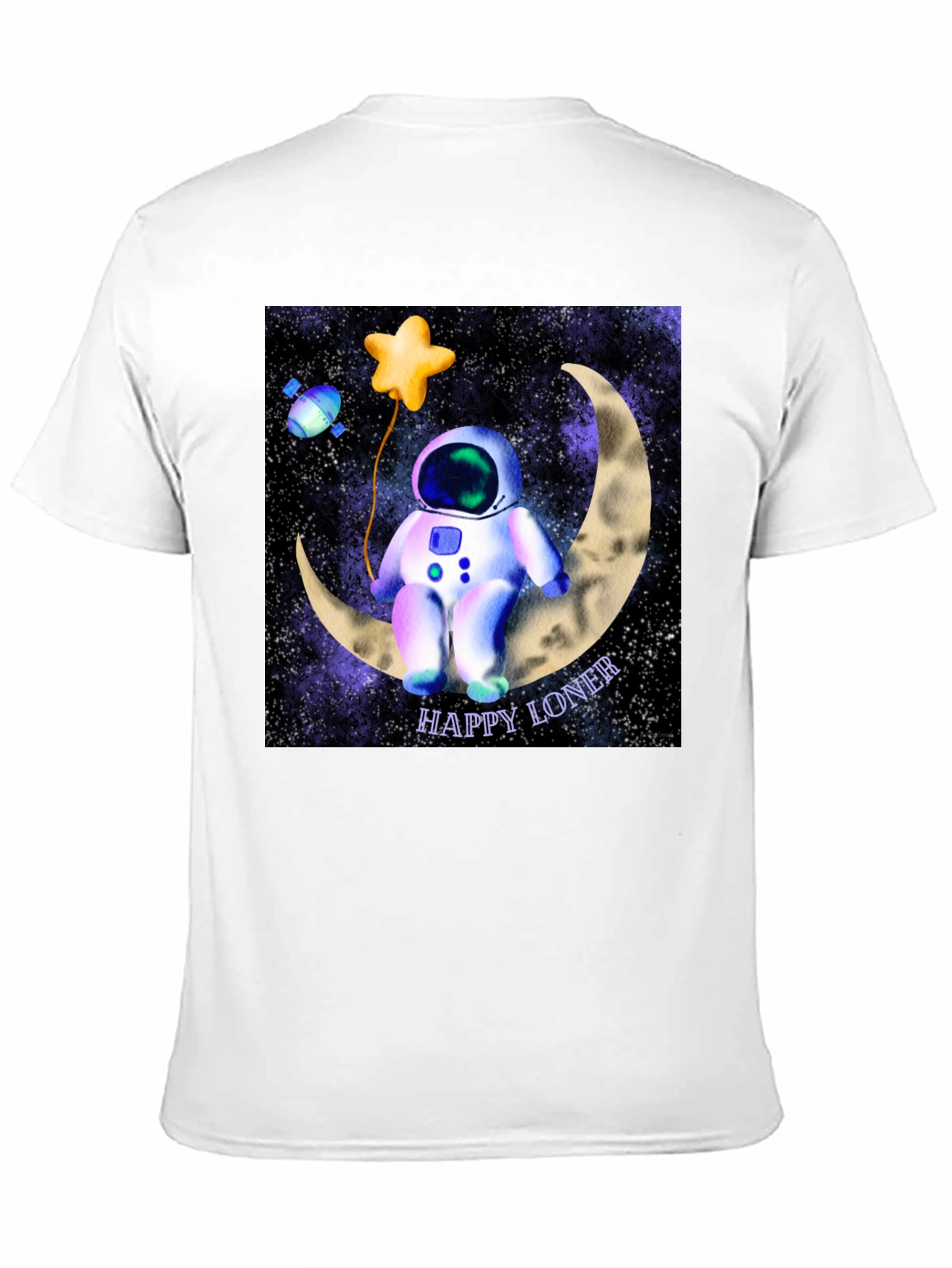 Happy Loner Astronaut Graphic T-Shirt
