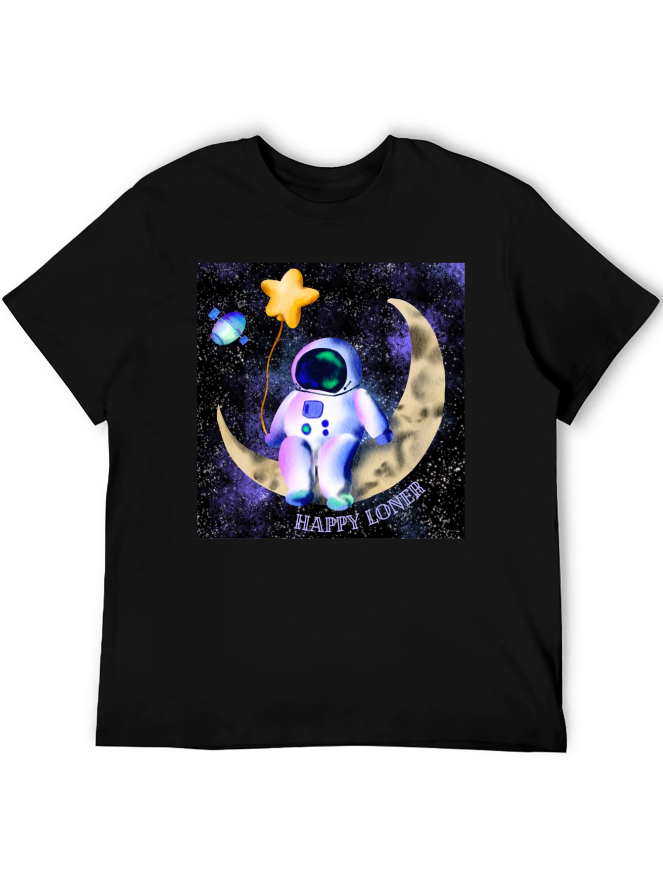 Happy Loner Astronaut Graphic T-Shirt