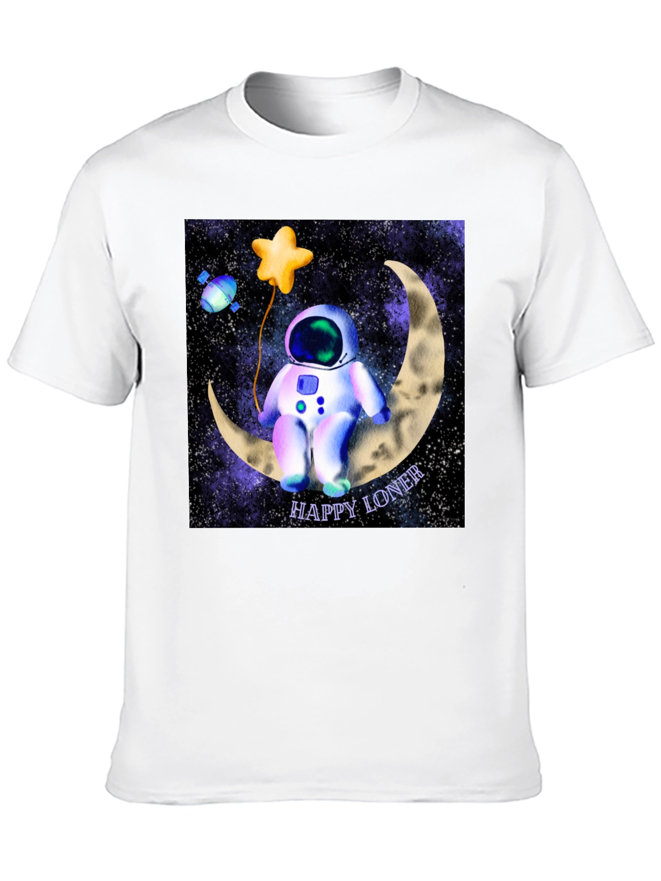 Happy Loner Astronaut Graphic T-Shirt