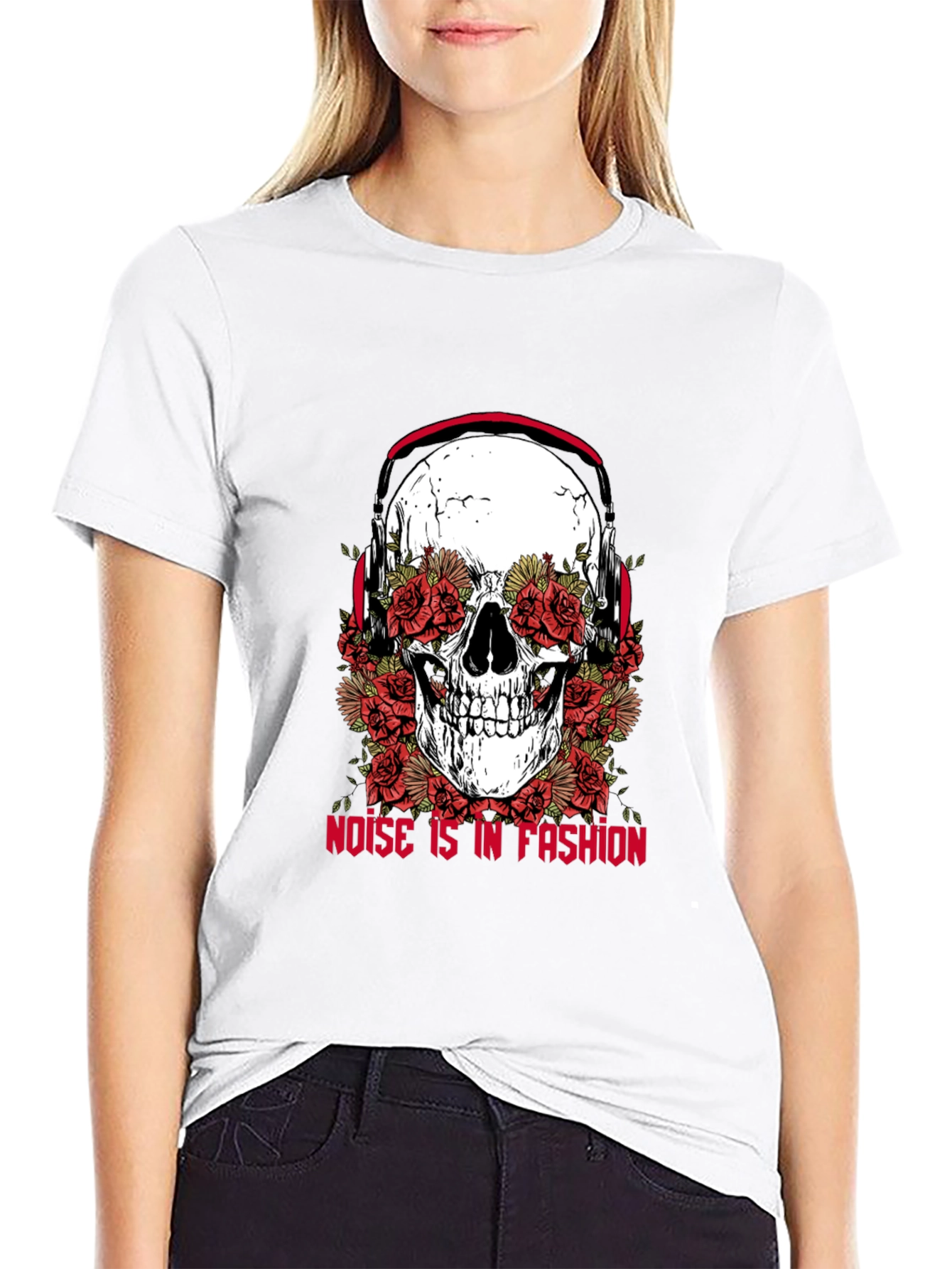 Skull and Roses Graphic Tee