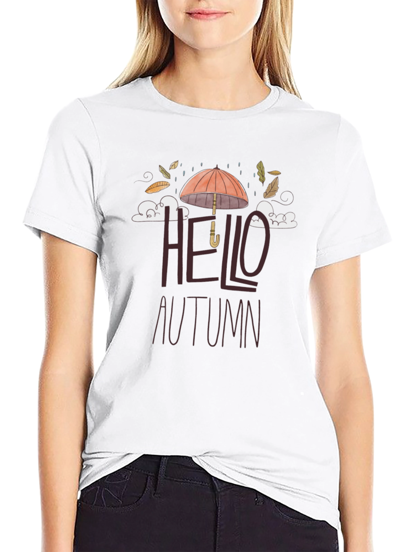 Hello Autumn Graphic Tee - Stylish Fall Season Shirt
