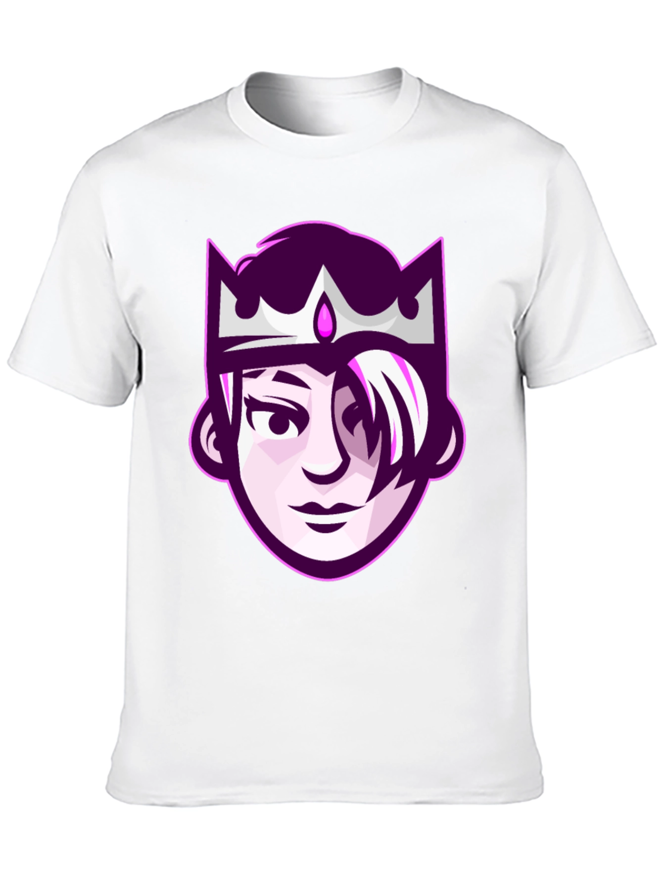Queen Cartoon Graphic Tee - Black Unisex T-Shirt