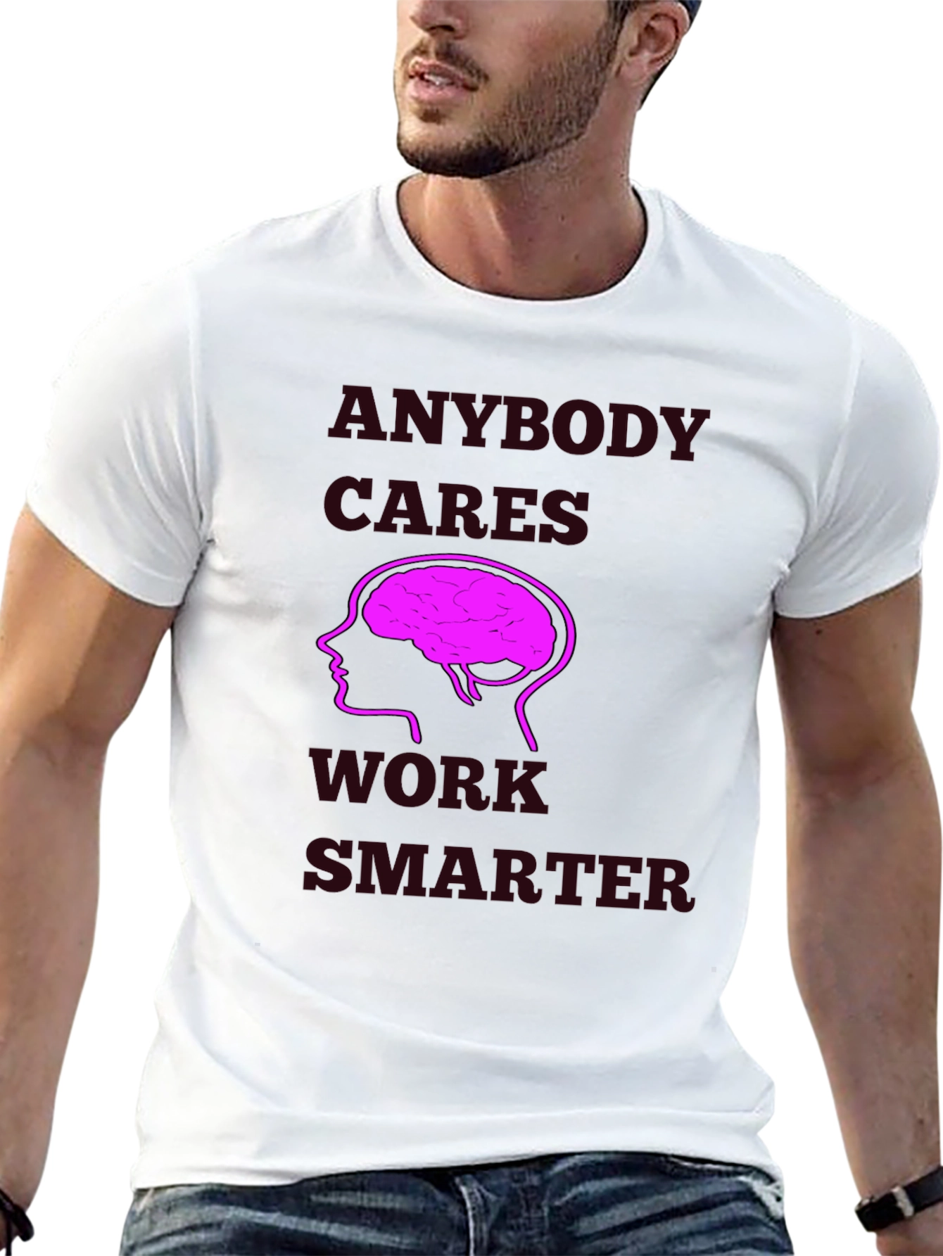 Work Smarter T-Shirt - Brain Graphic Tee