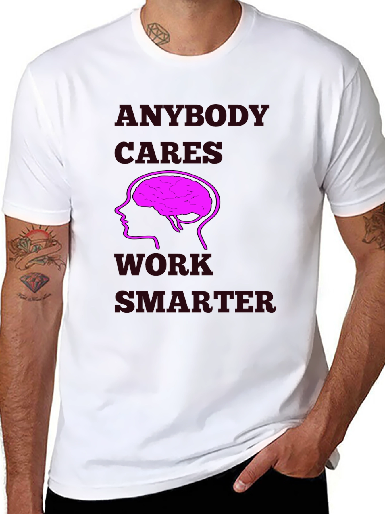Work Smarter T-Shirt - Brain Graphic Tee