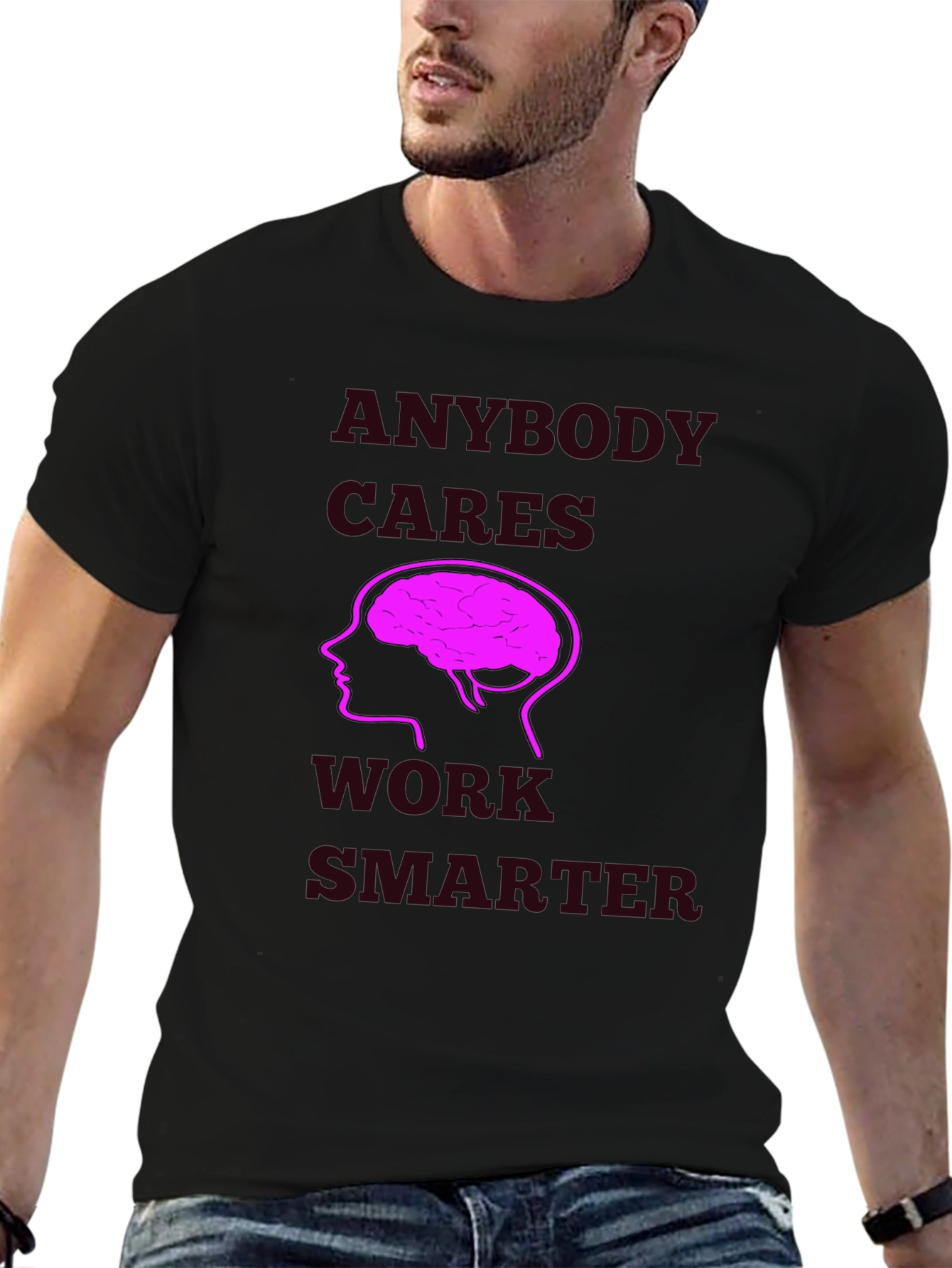 Work Smarter T-Shirt - Brain Graphic Tee