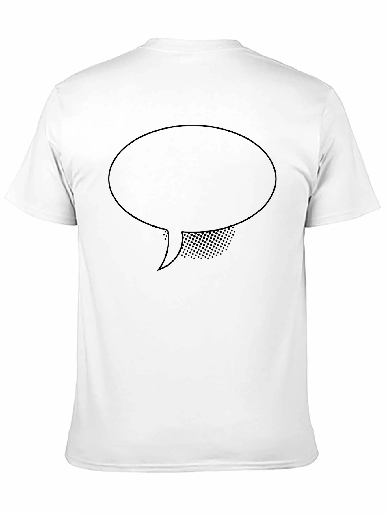 Statement T-Shirt - Black with Speech Bubble Design