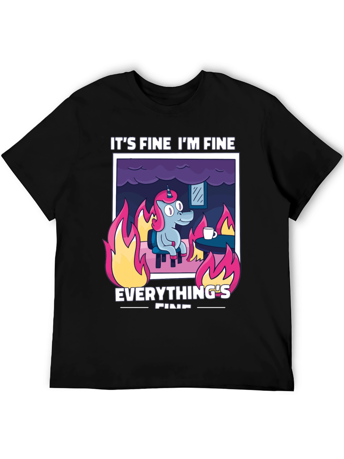 Its Fine Unicorn Graphic Tee