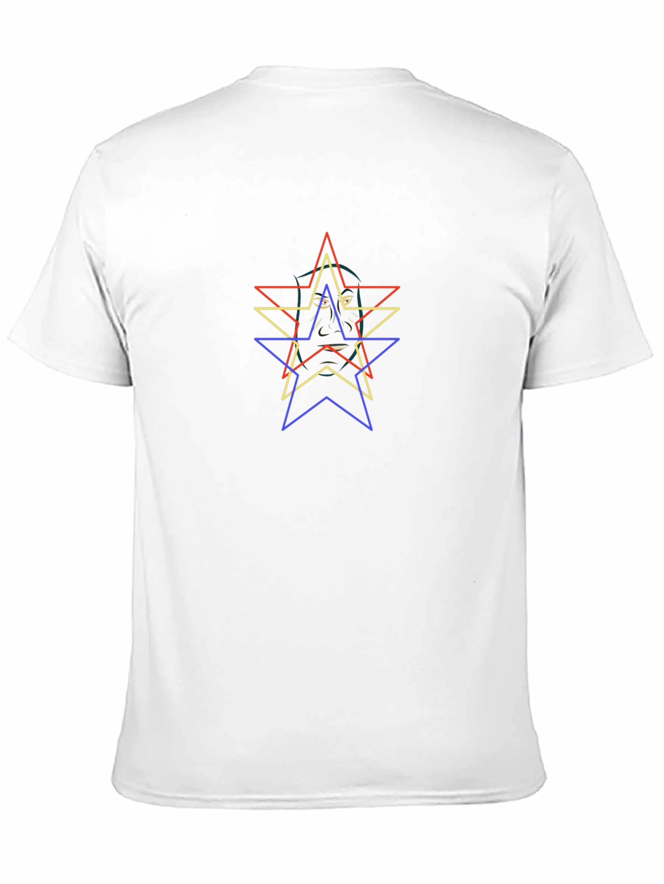 Geometric Star Graphic Tee - Black