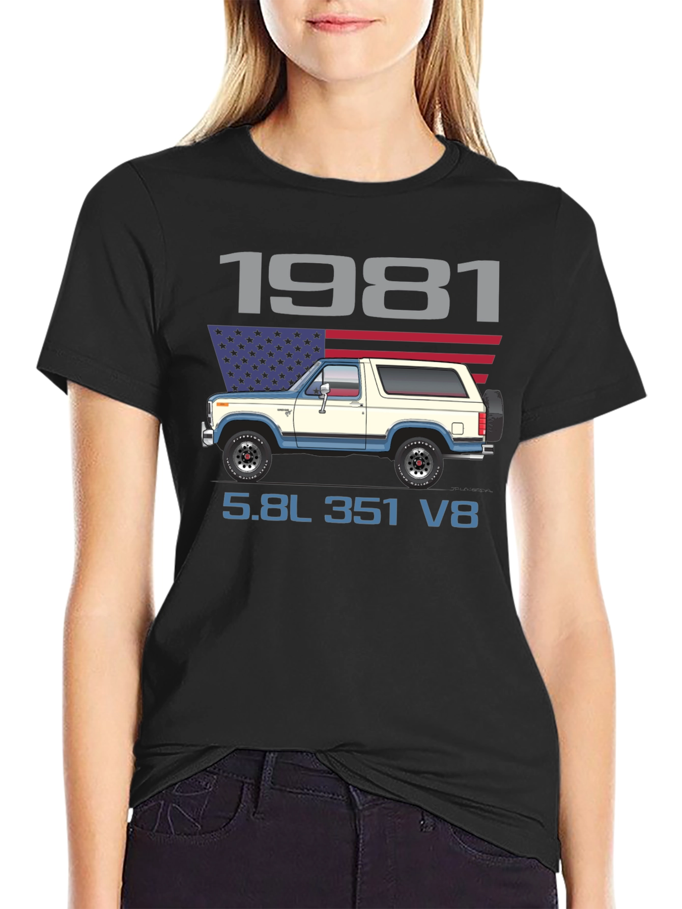 1981 Bronco Truck T-Shirt 5.8L 351 V8