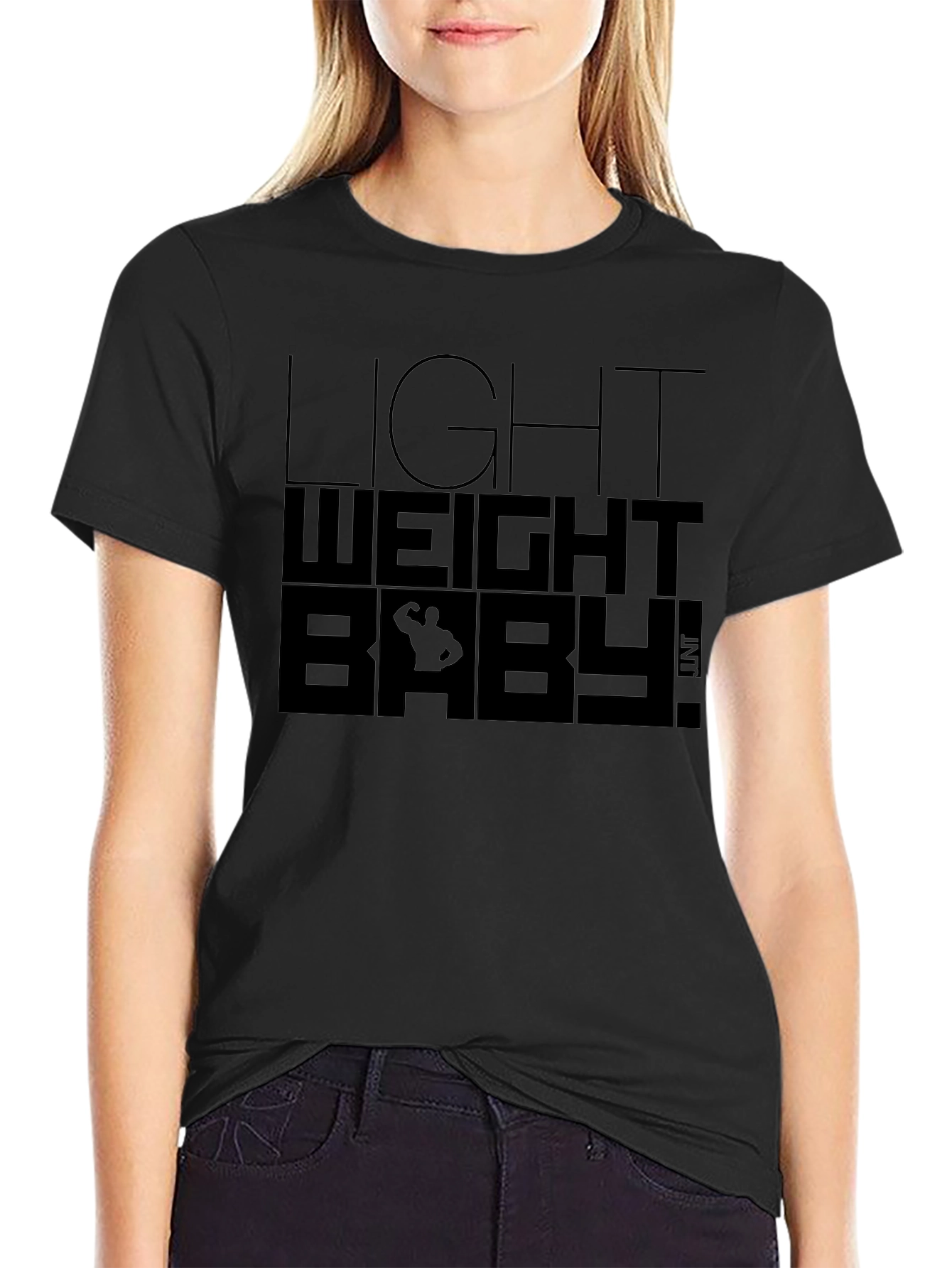 Light Weight Baby! Graphic T-Shirt - Black Gym Apparel